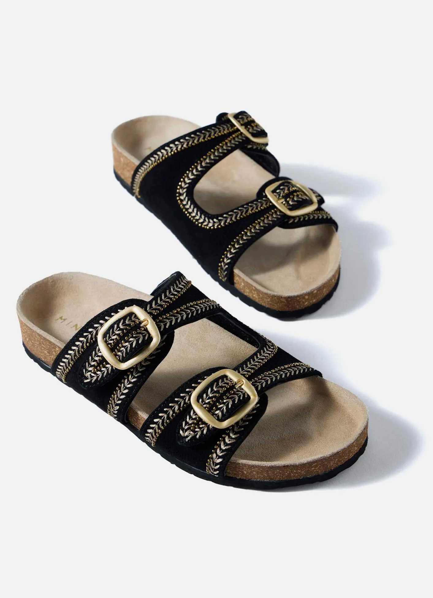Discount Ava Suede Beaded Sandals Sandals