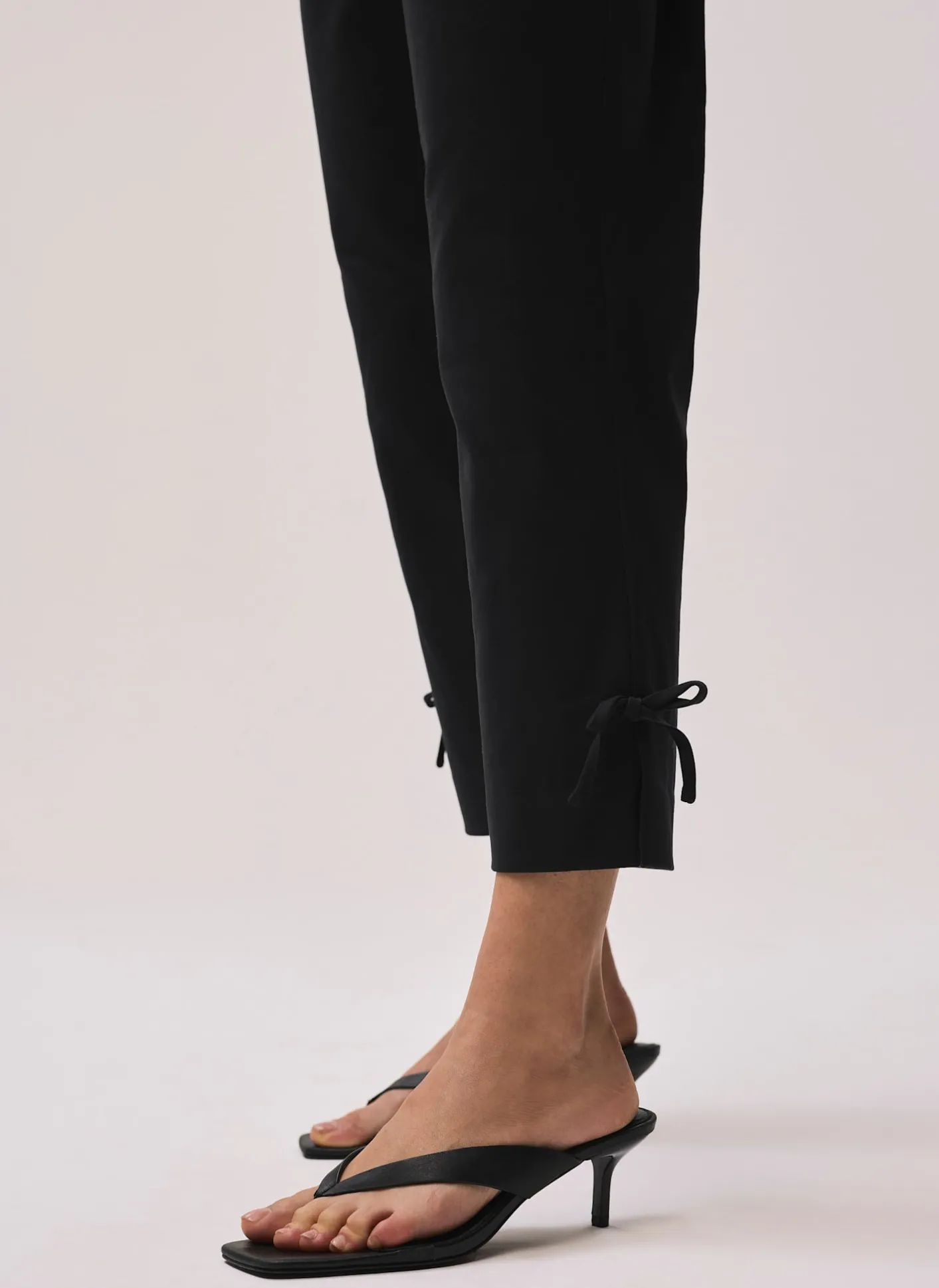 Sale Cotton Blend Capri Trousers Trousers