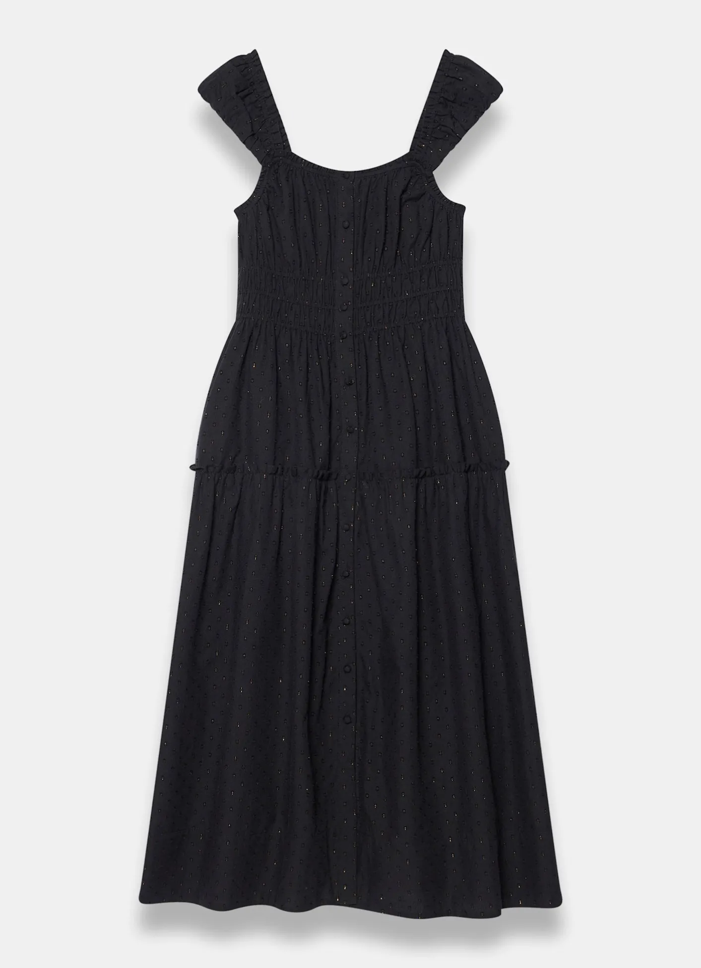 Clearance Cotton Blend Textured Midi Dress Midi Dresses