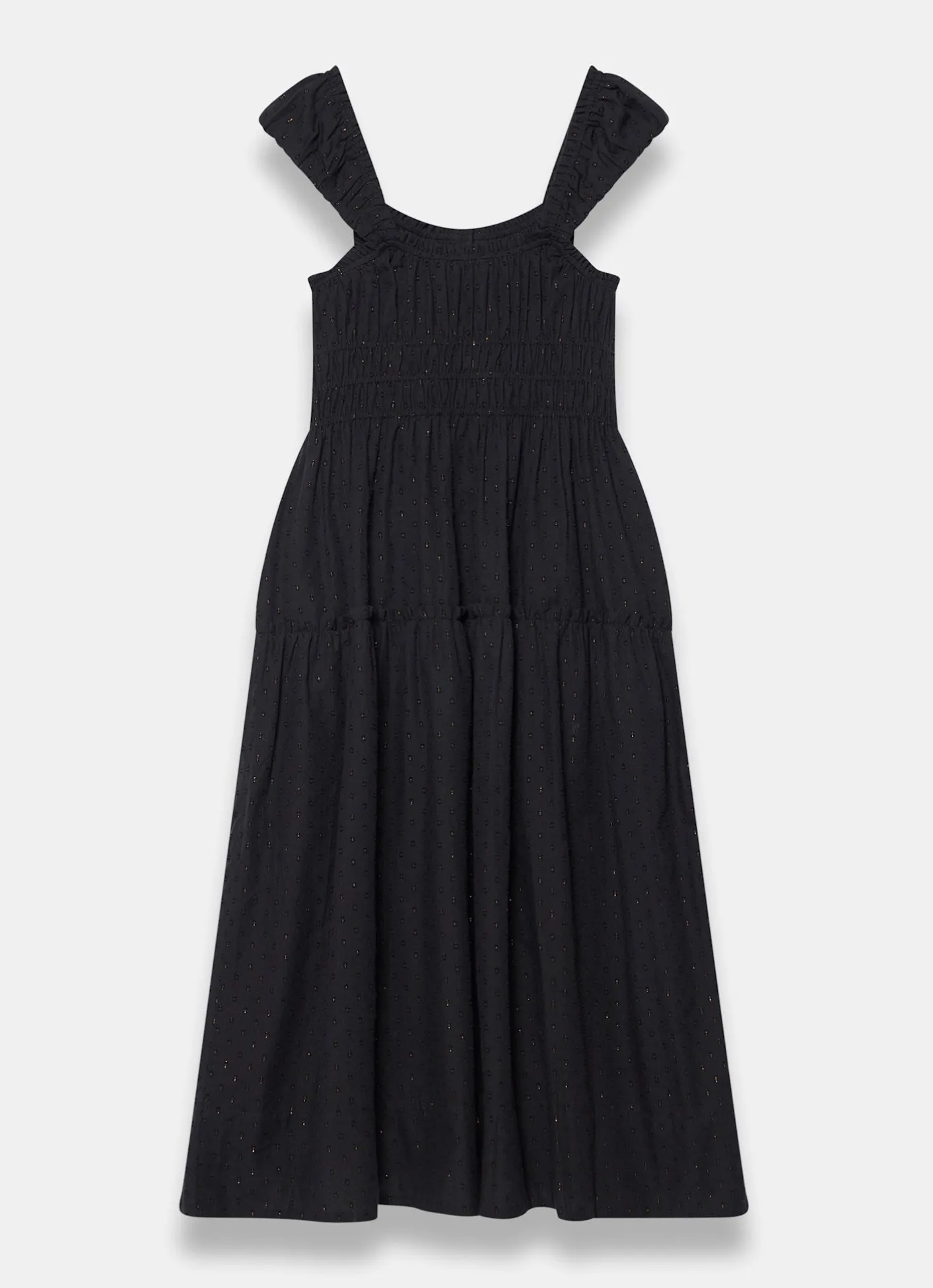 Clearance Cotton Blend Textured Midi Dress Midi Dresses