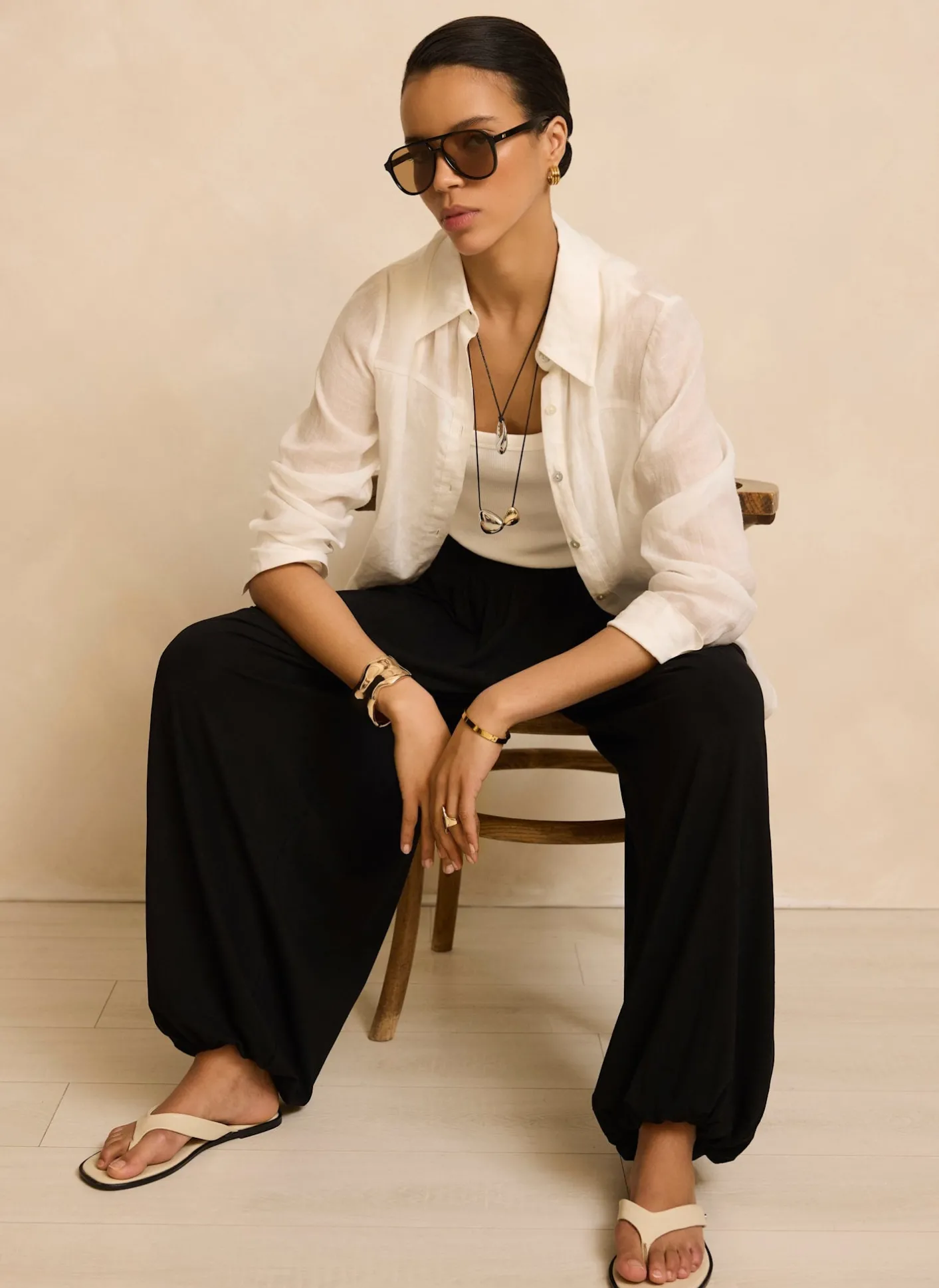 Clearance Jersey Balloon Trousers Trousers