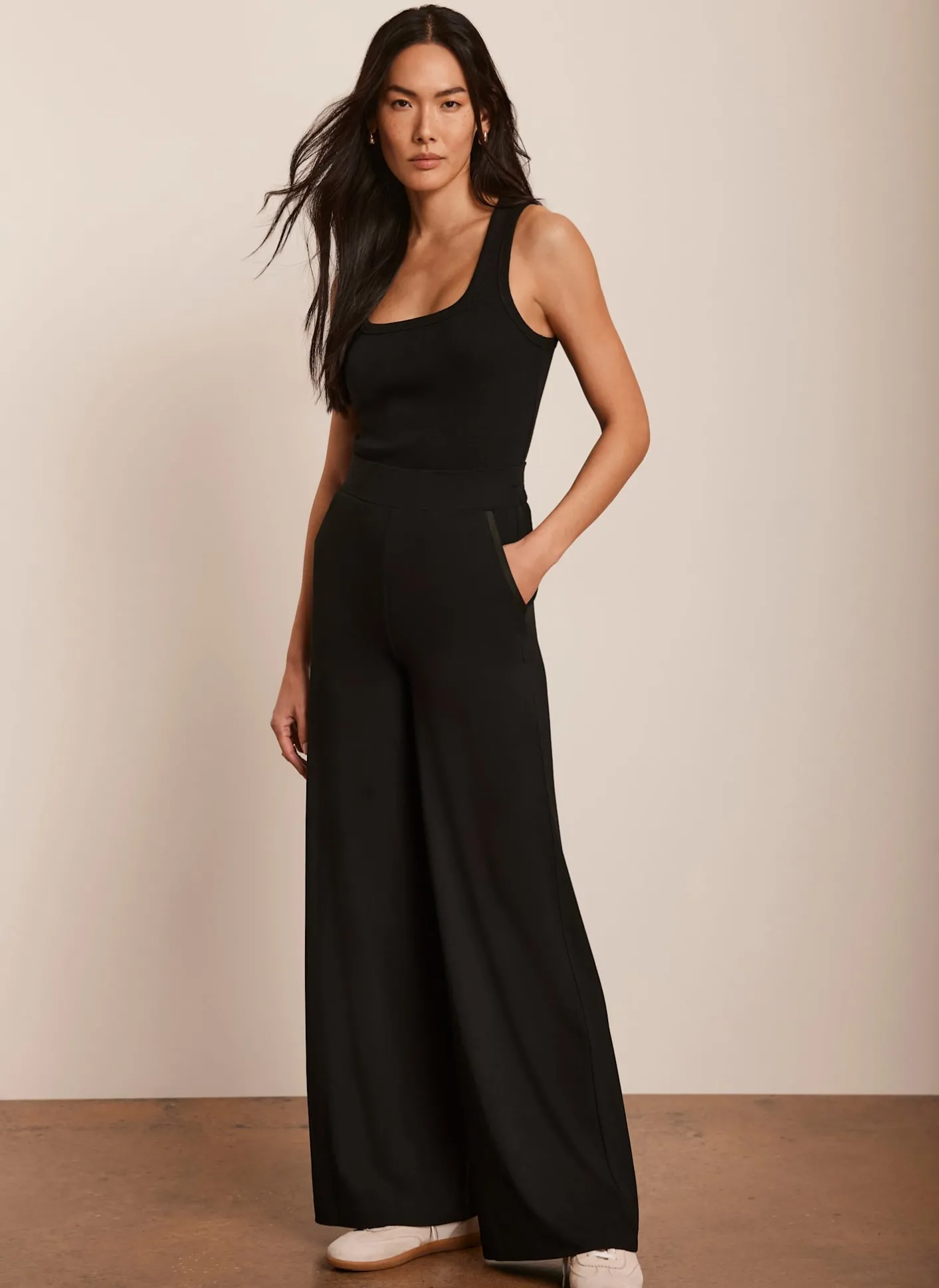 Jersey Palazzo Wide Leg Trousers Trousers