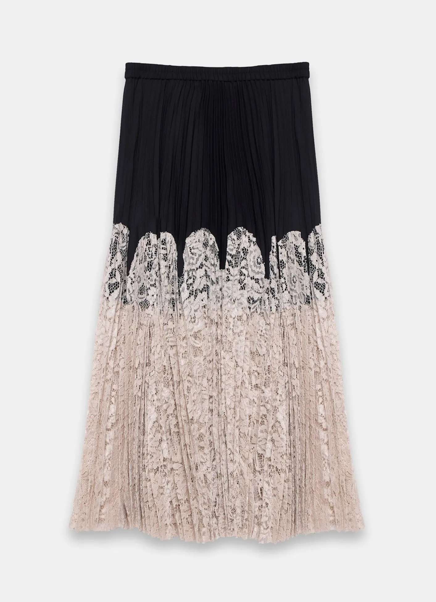 Best Pleated Lace Hem Midi Skirt Midi Skirts|Skirts