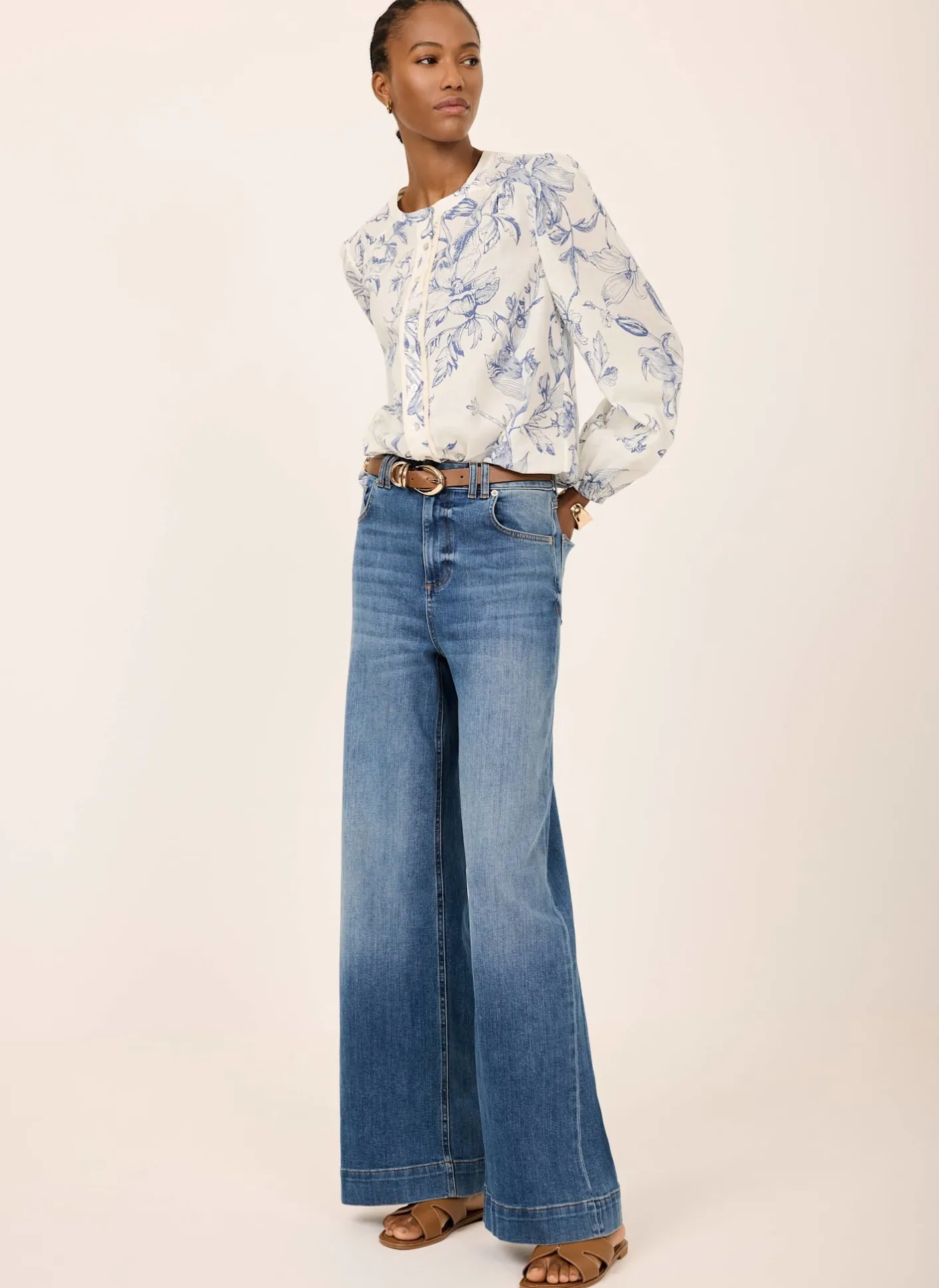 Hot Cotton Floral Print Blouse Shirts & Blouses|All Tops