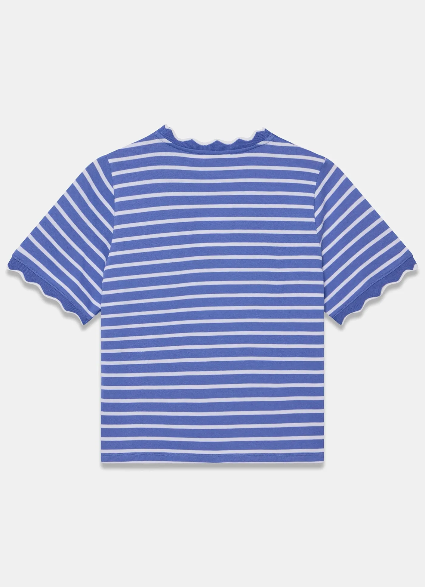 Hot Cotton Striped Scallop T-Shirt T-Shirts|T-Shirts