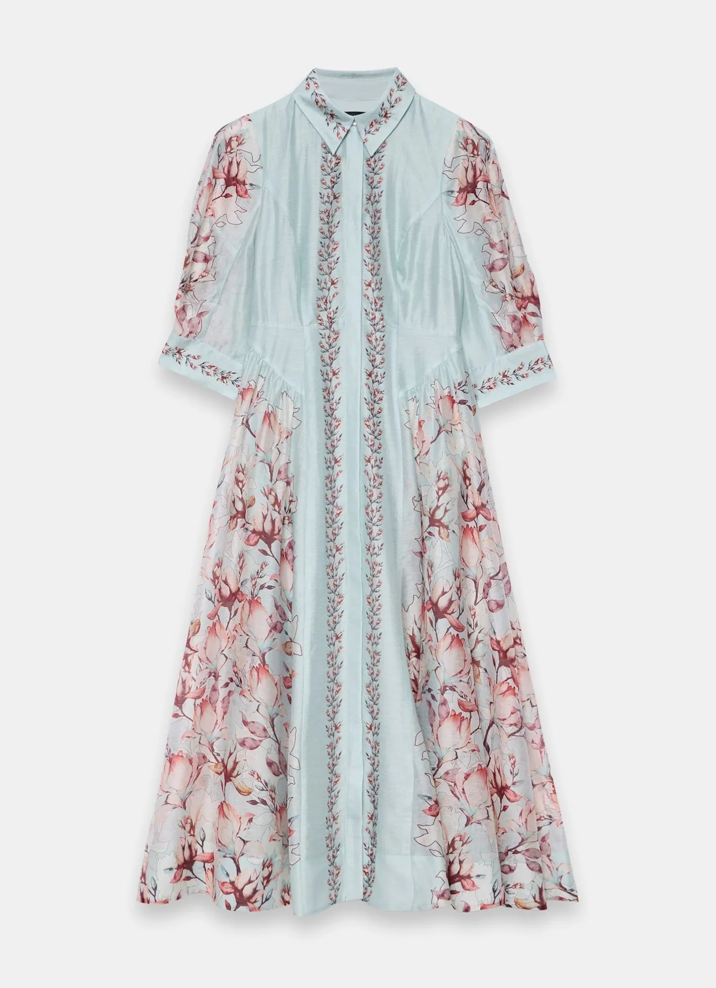 Online Floral Print Midi Shirt Dress Occasion Dresses|Occasion Dresses
