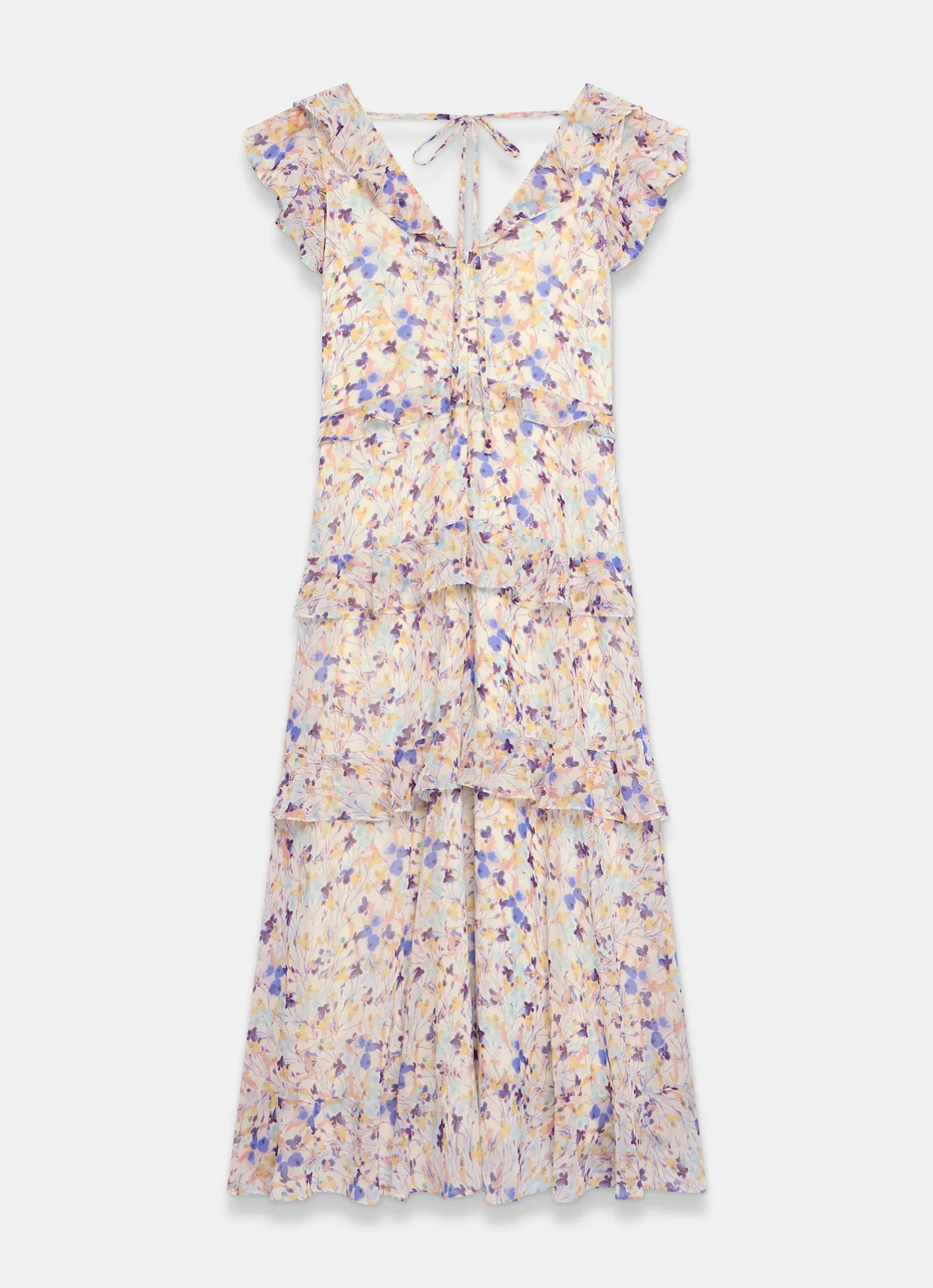 New Floral Print Ruffle Midi Dress Occasion Dresses|Occasion Dresses