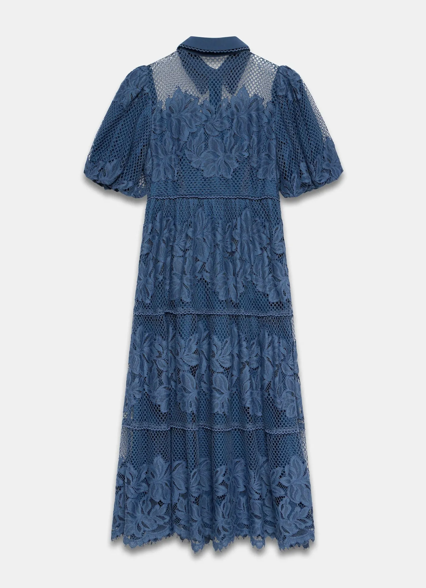New Blue Lace Midi Shirt Dress Occasion Dresses|Occasion Dresses