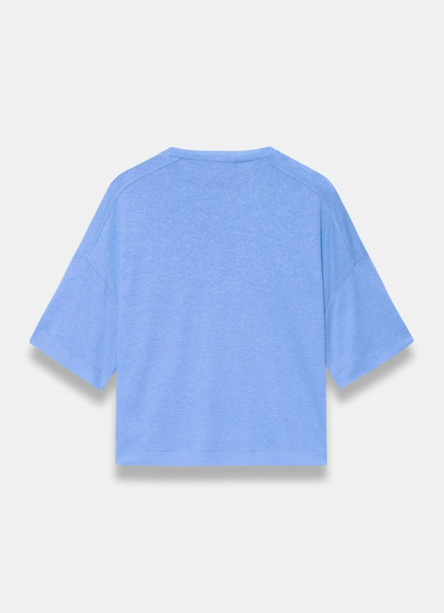 Online Linen Blend Boxy T-Shirt T-Shirts|T-Shirts