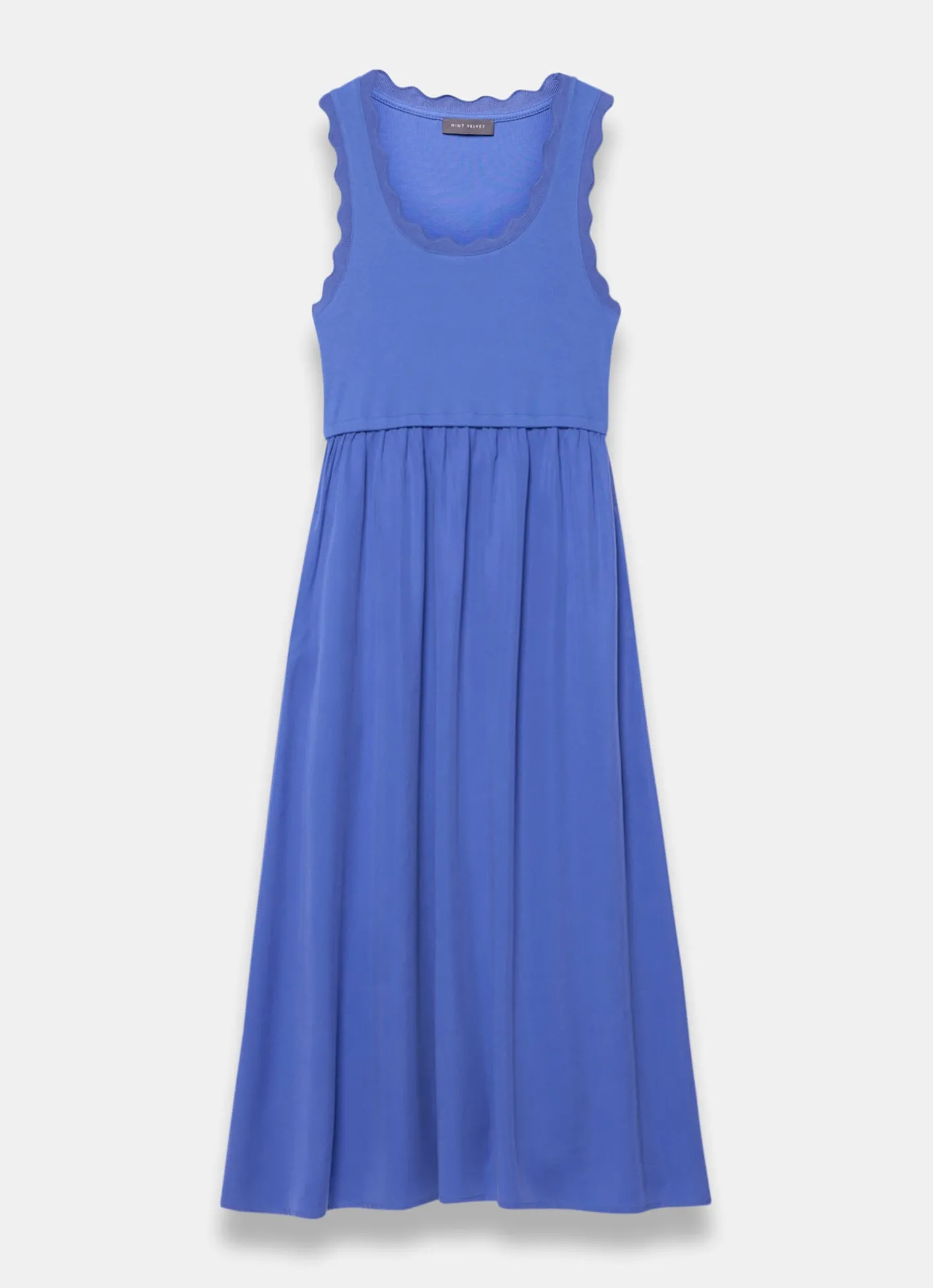 Best Scallop Trim Midi Dress Summer Dresses|Midi Dresses