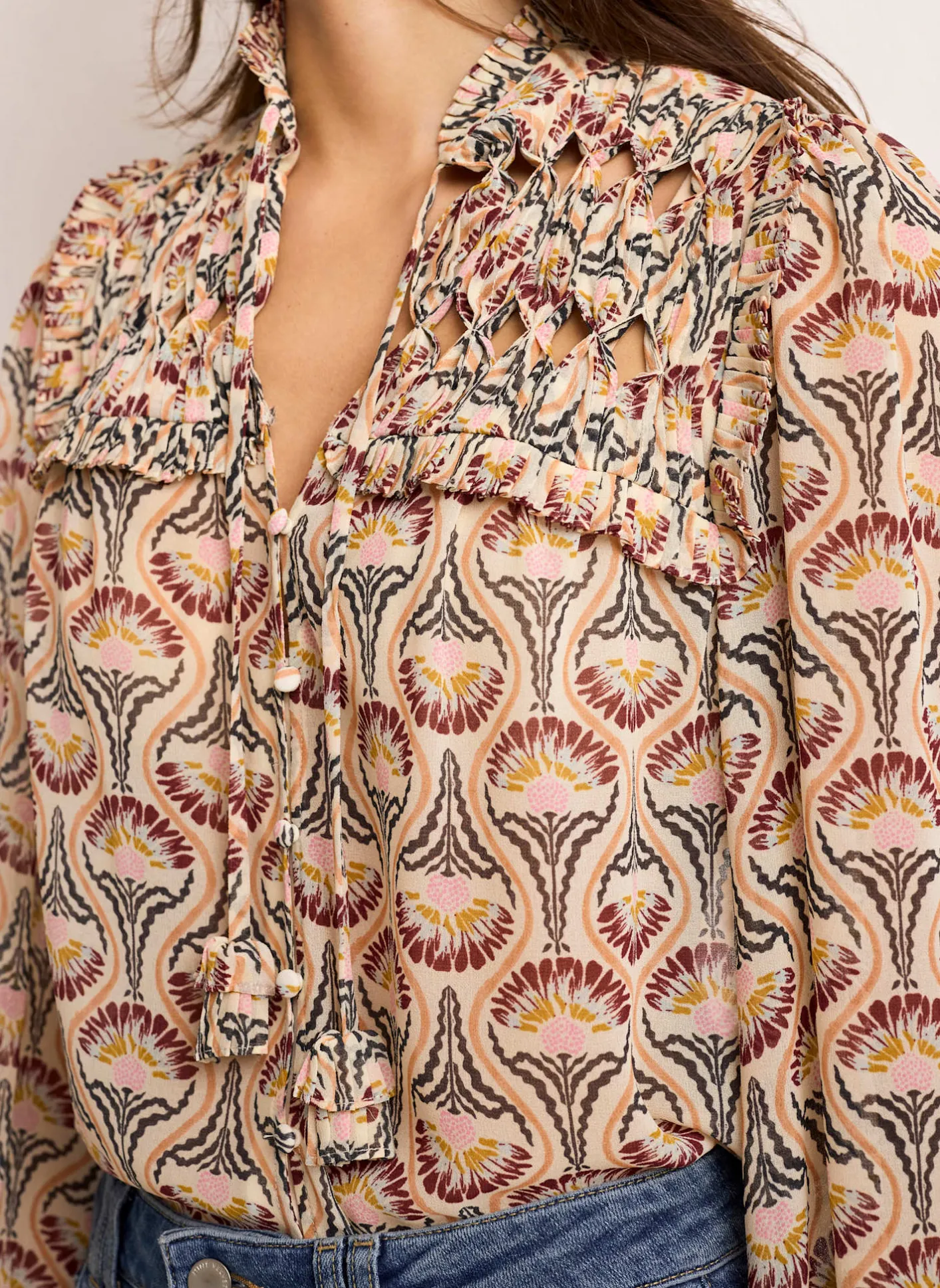 Hot Floral Print Blouse Shirts & Blouses|All Tops