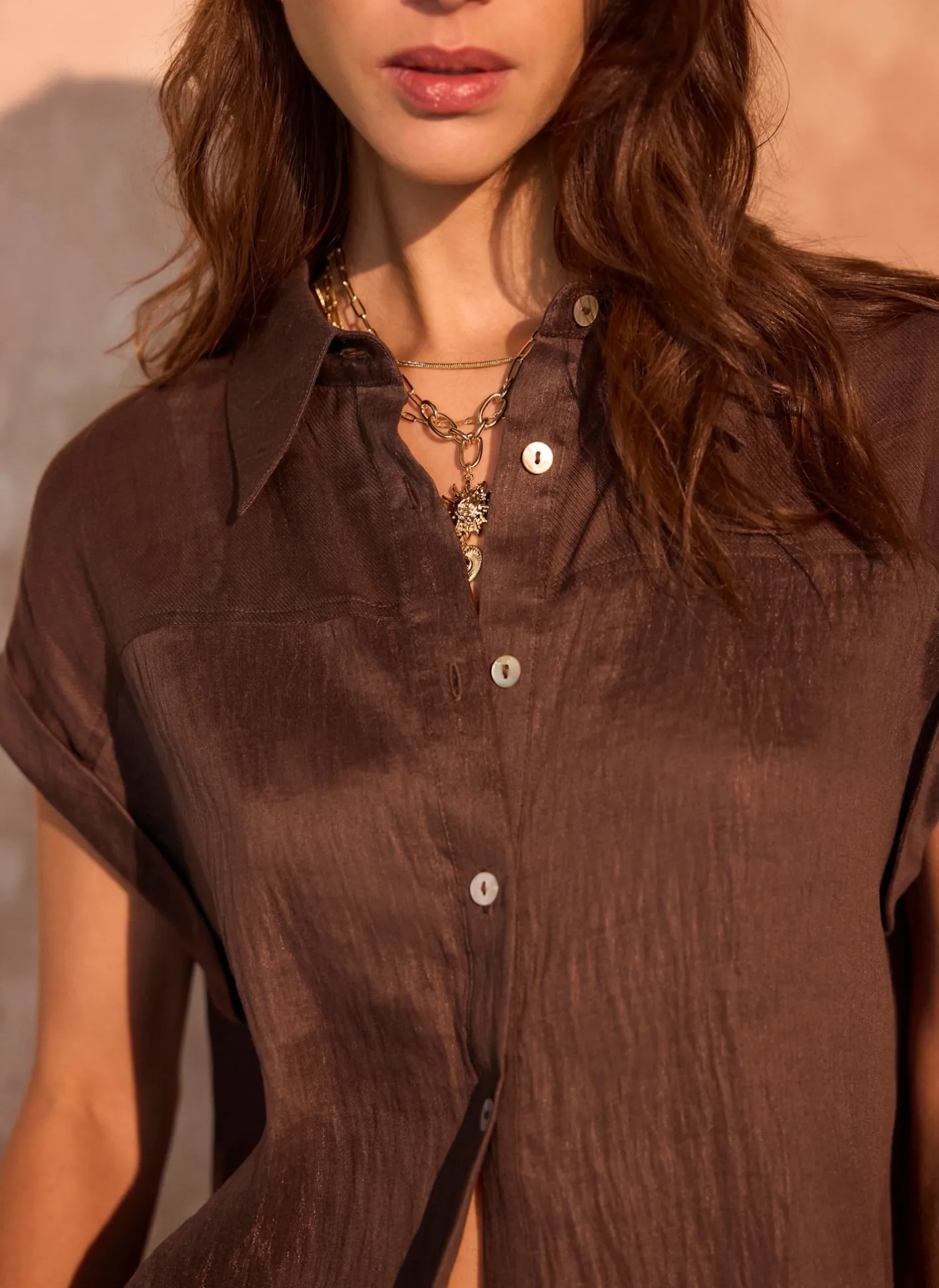 New Linen Blend Shirt Shirts & Blouses|All Tops