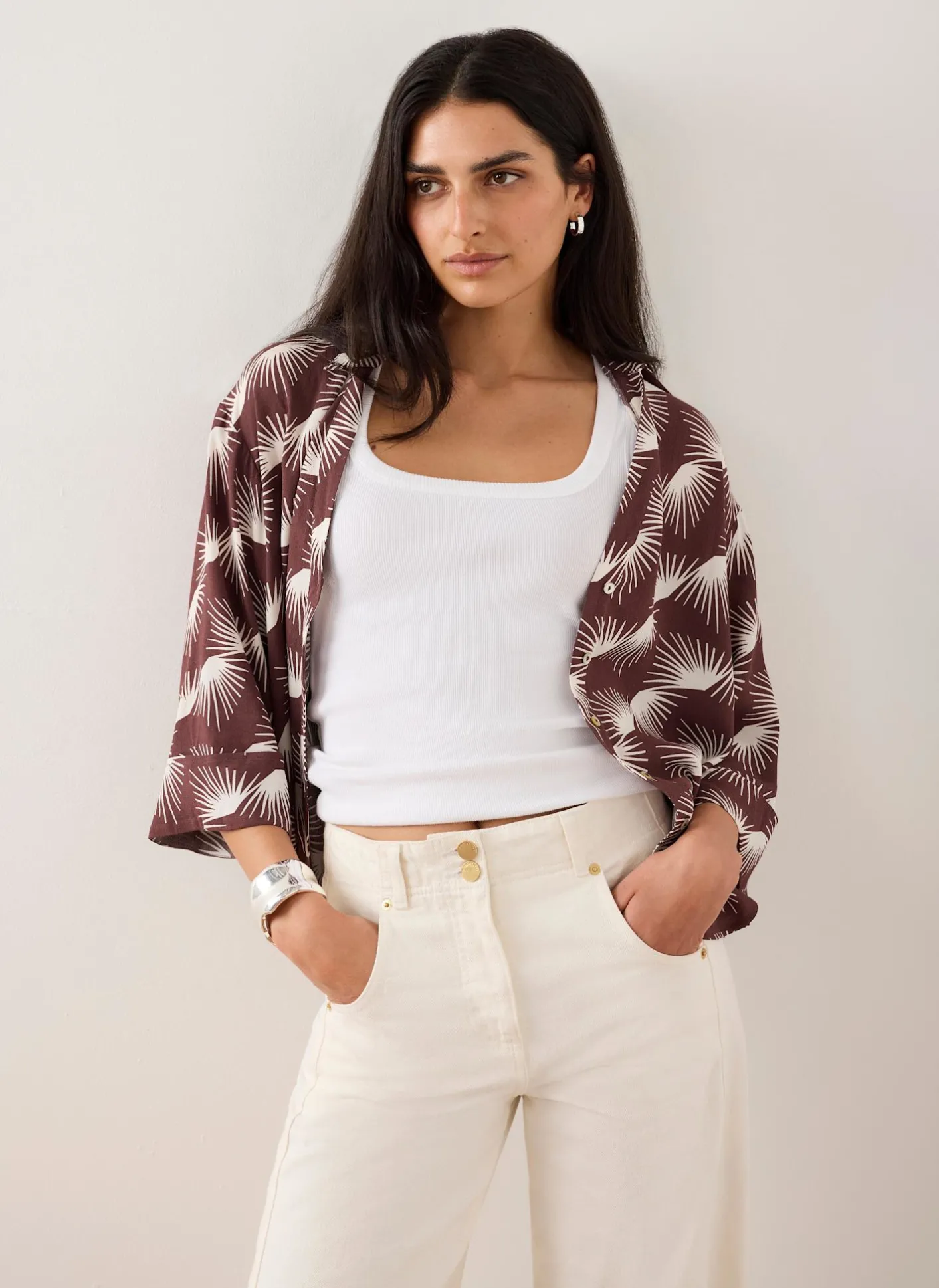 Outlet Graphic Print Shirt Shirts & Blouses