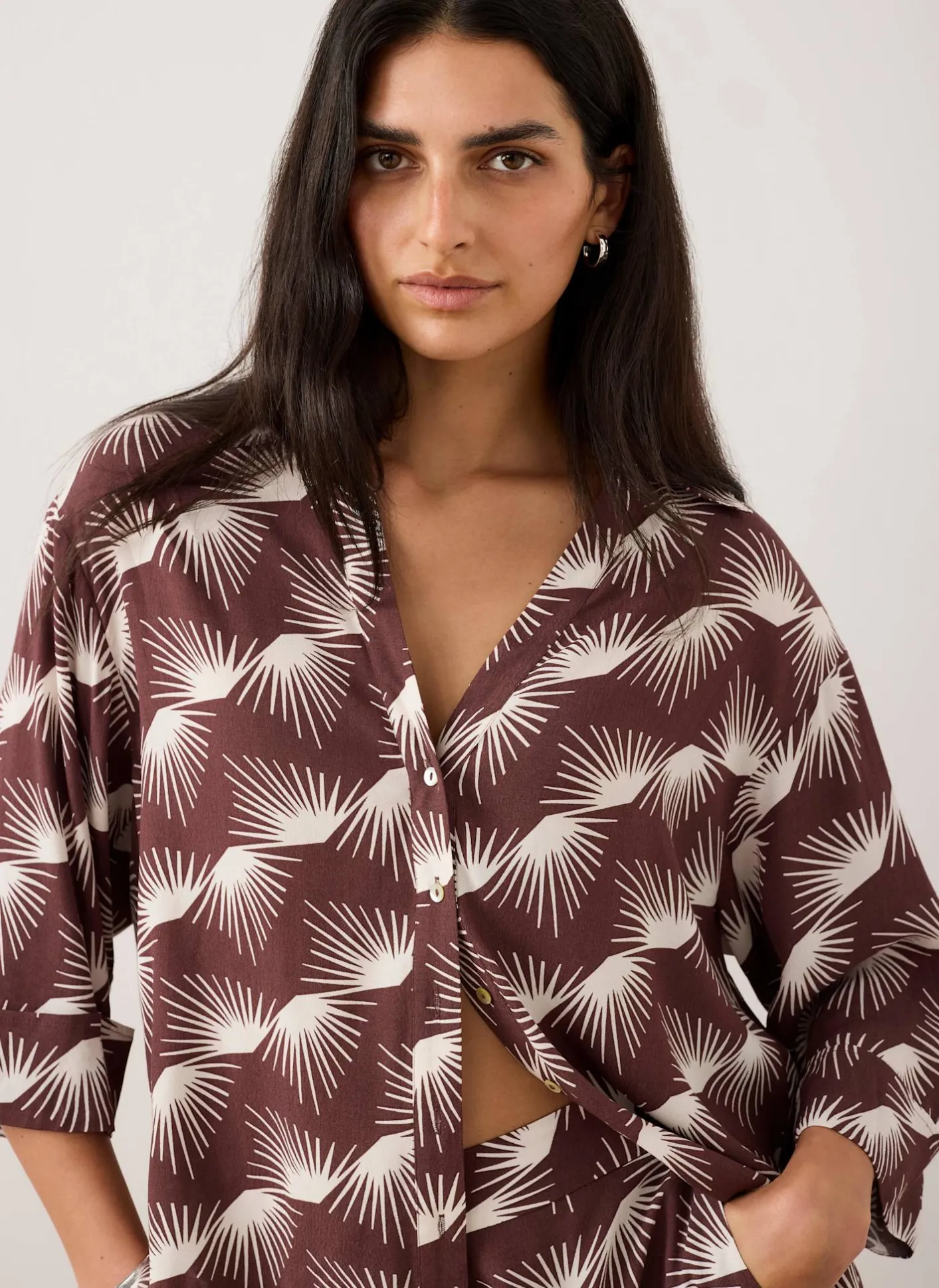 Outlet Graphic Print Shirt Shirts & Blouses