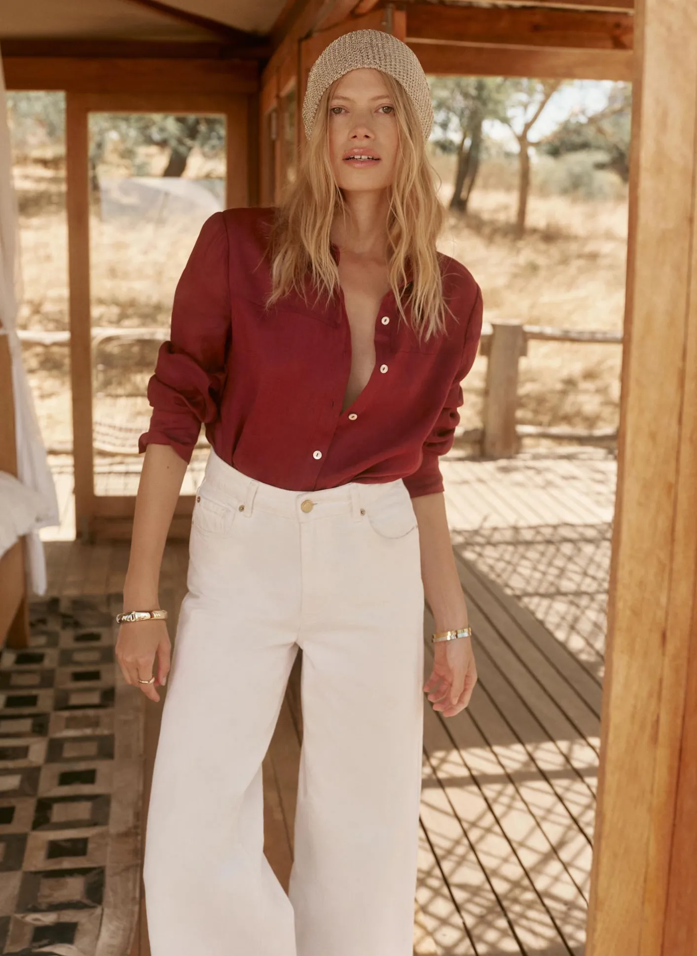 Online Linen Blend Shirt Shirts & Blouses