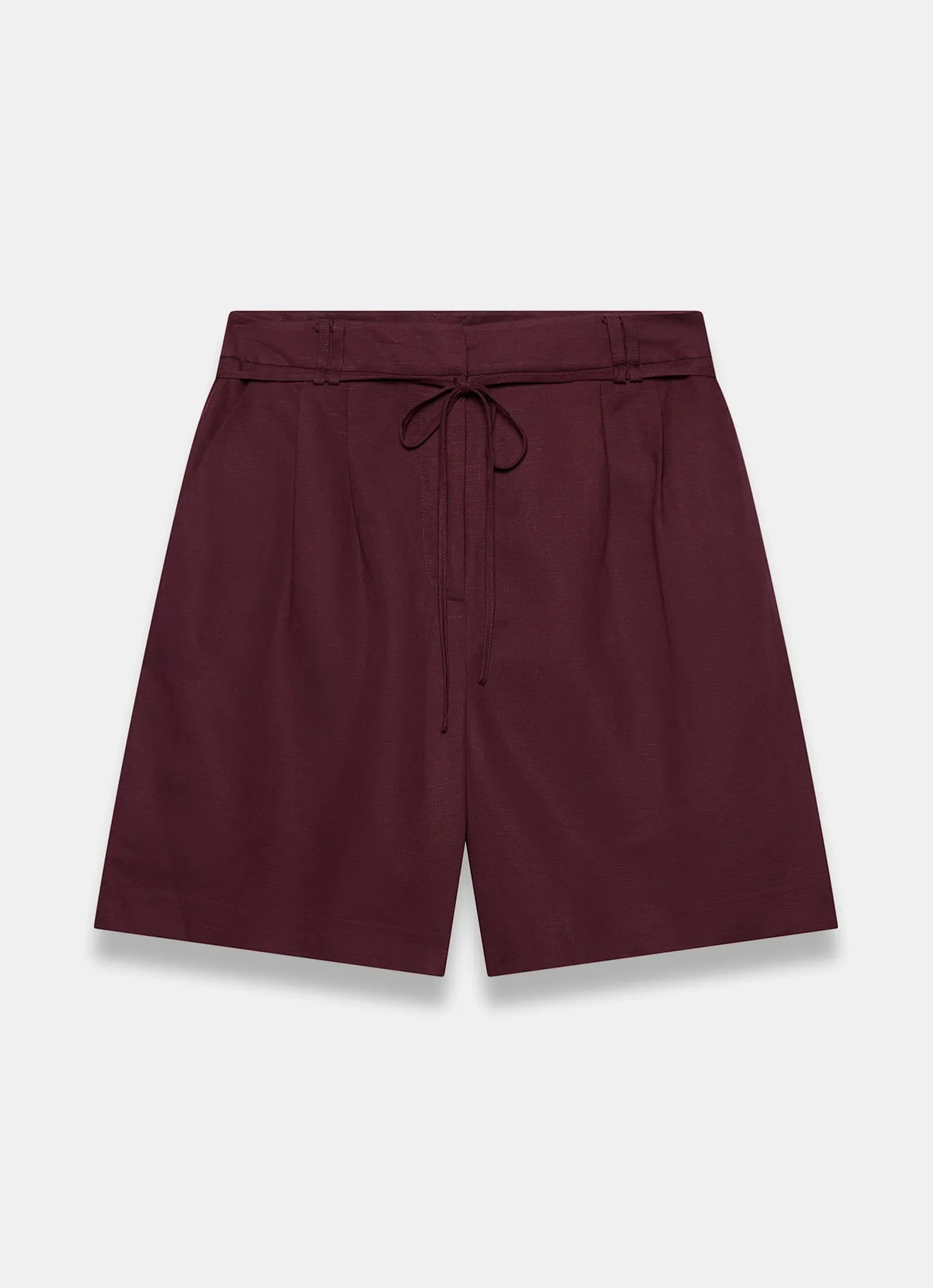 Outlet Linen Blend Shorts Shorts|Trousers