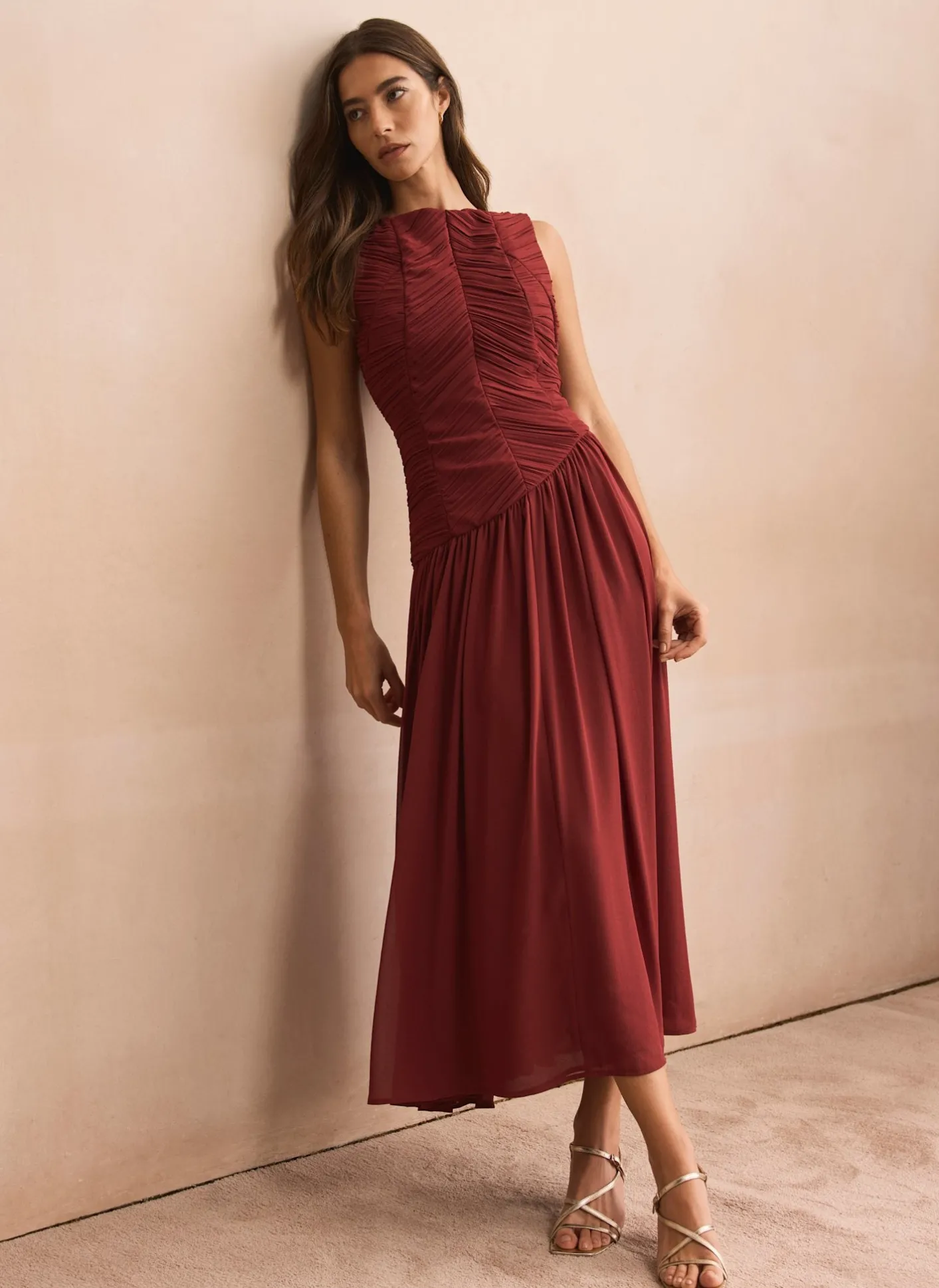 Outlet Ruched Detail Maxi Dress Occasion Dresses|Occasion Dresses