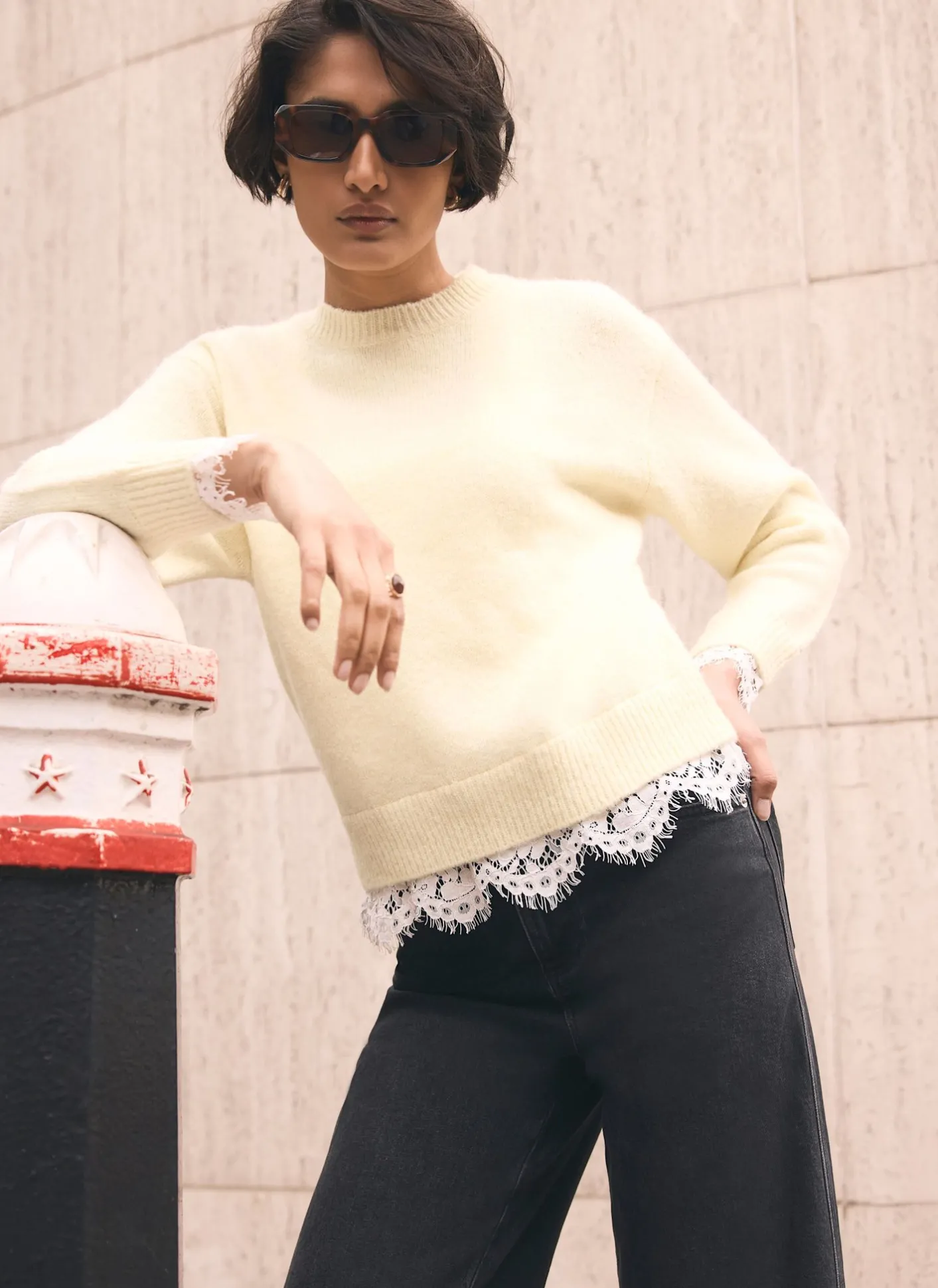 Sale Butter Lace Hem Jumper Jumpers|Jumpers & Cardigans