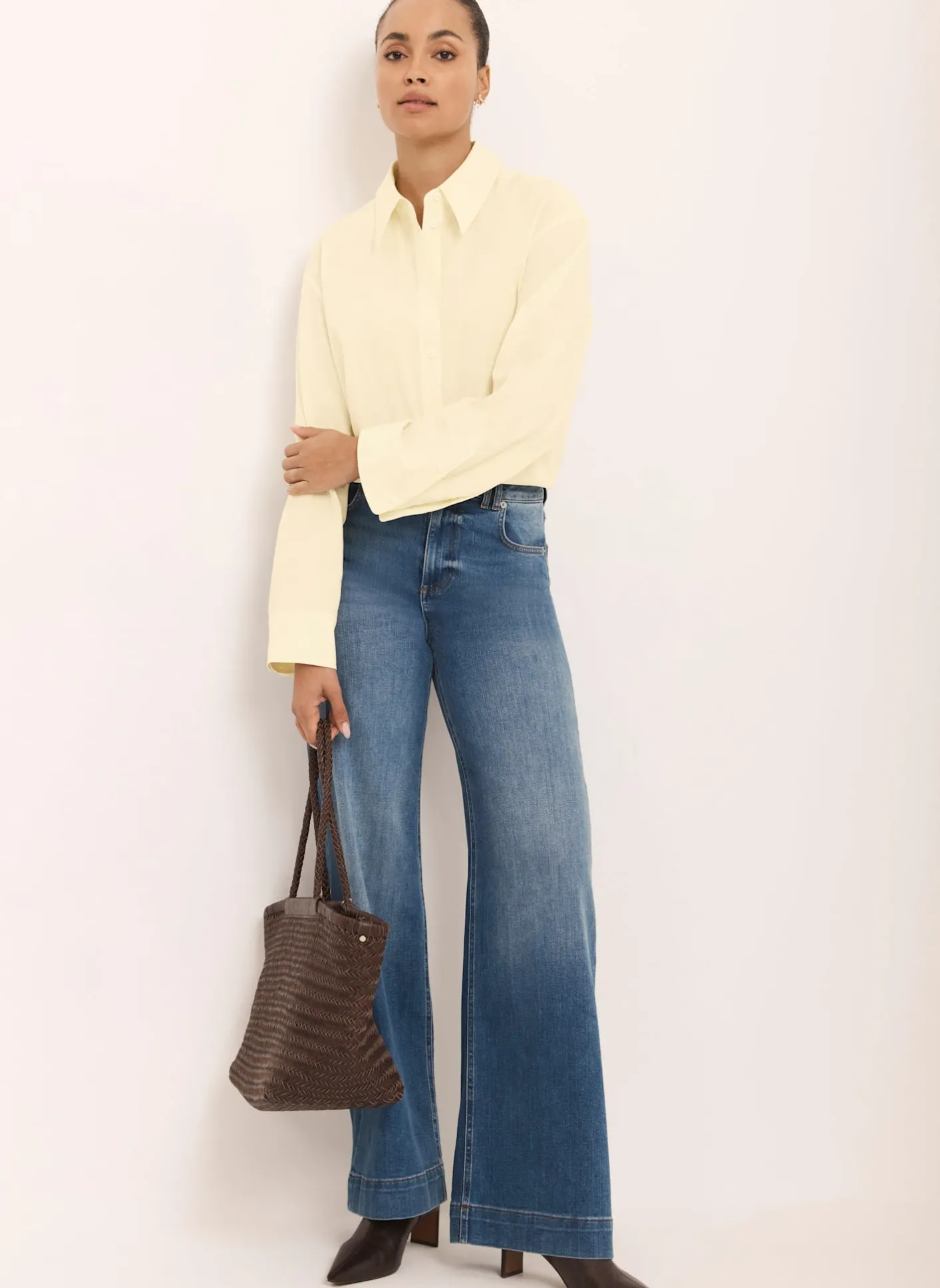 Discount Butter Oversized Long Sleeve Shirt Shirts & Blouses