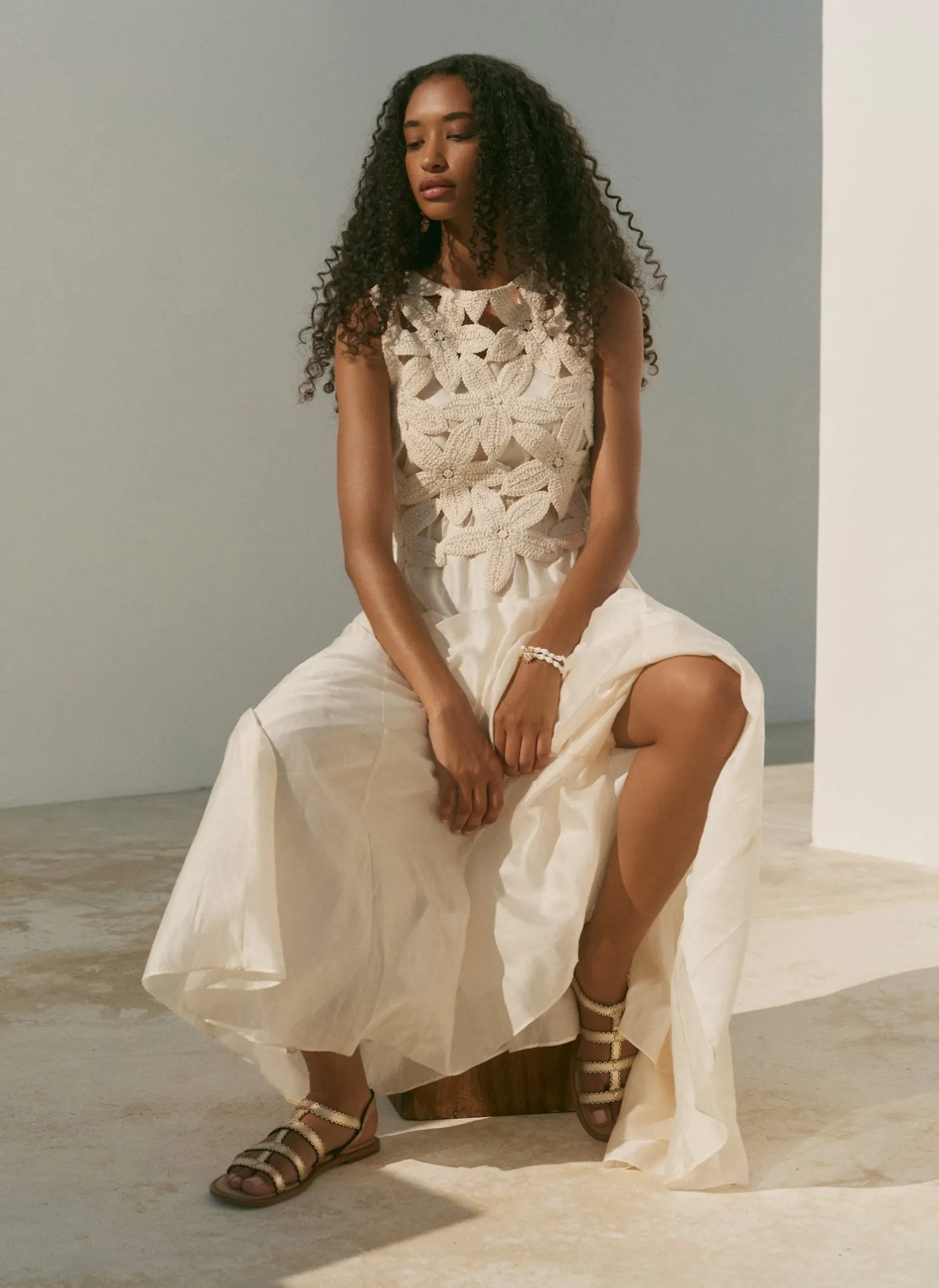 Online Cotton Blend Crochet Maxi Dress Summer Dresses|Maxi Dresses