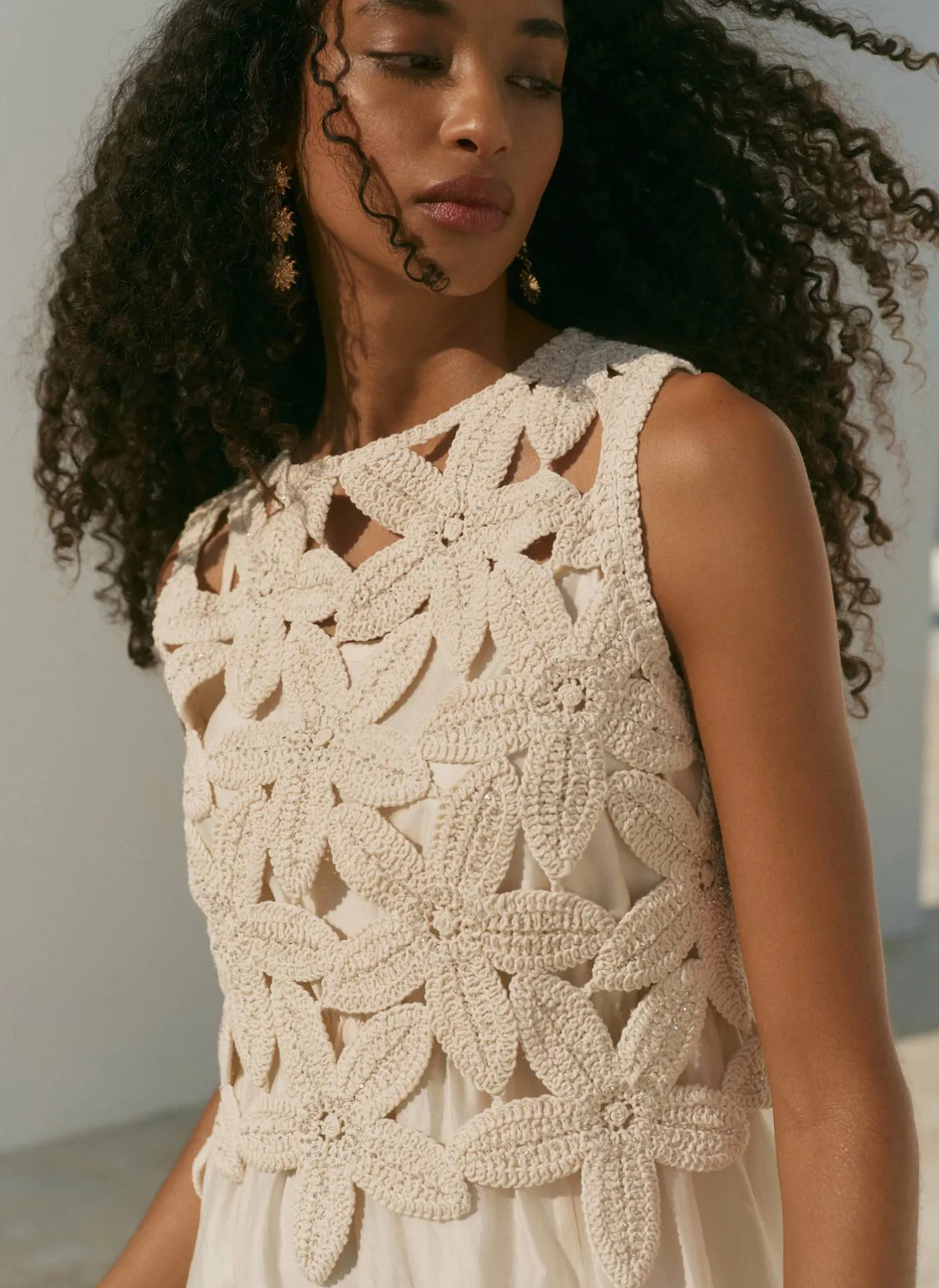 Online Cotton Blend Crochet Maxi Dress Summer Dresses|Maxi Dresses