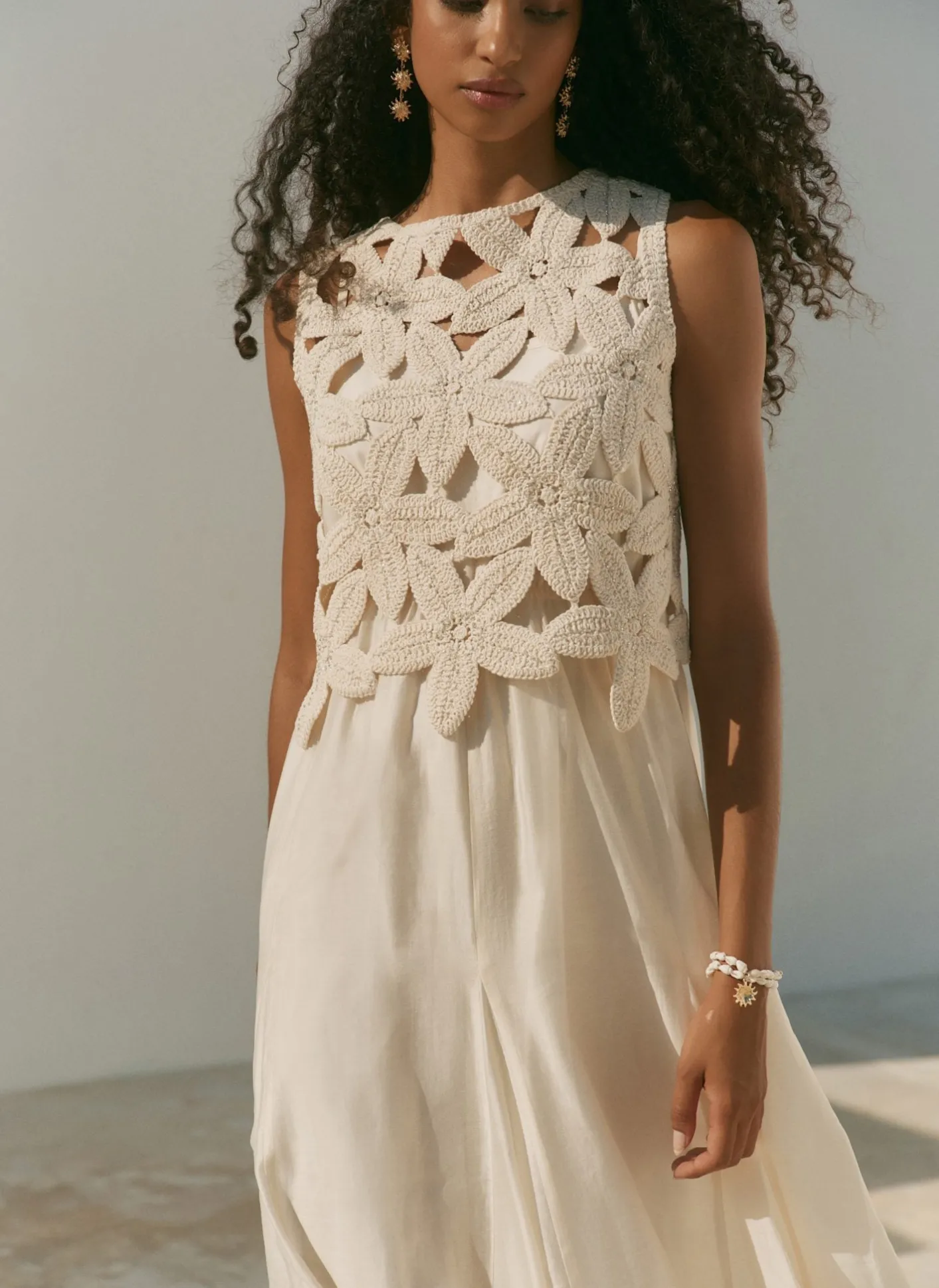 Online Cotton Blend Crochet Maxi Dress Summer Dresses|Maxi Dresses