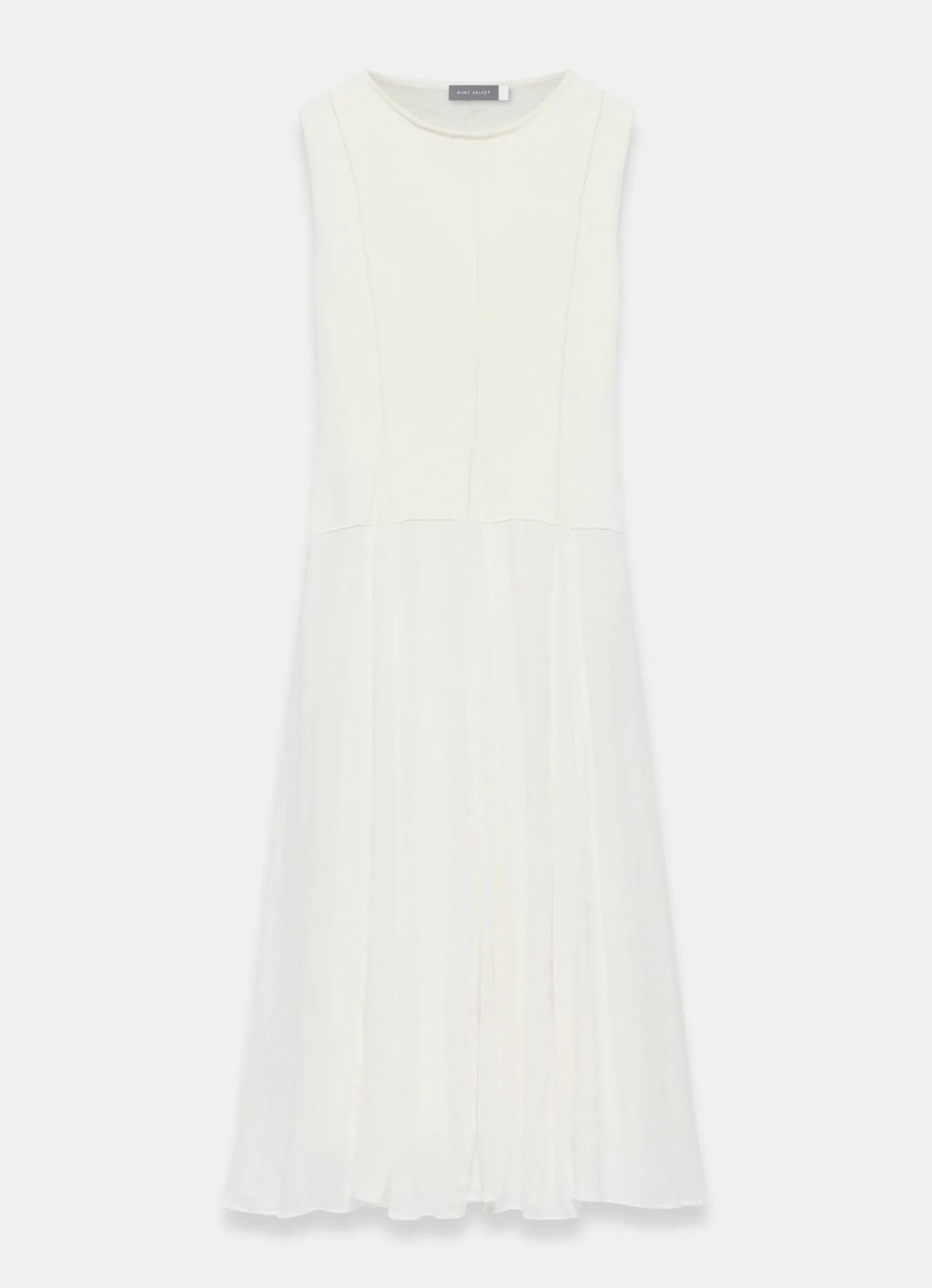 Sale Cream Cotton Blend Drop Waist Maxi Dress Summer Dresses|Maxi Dresses
