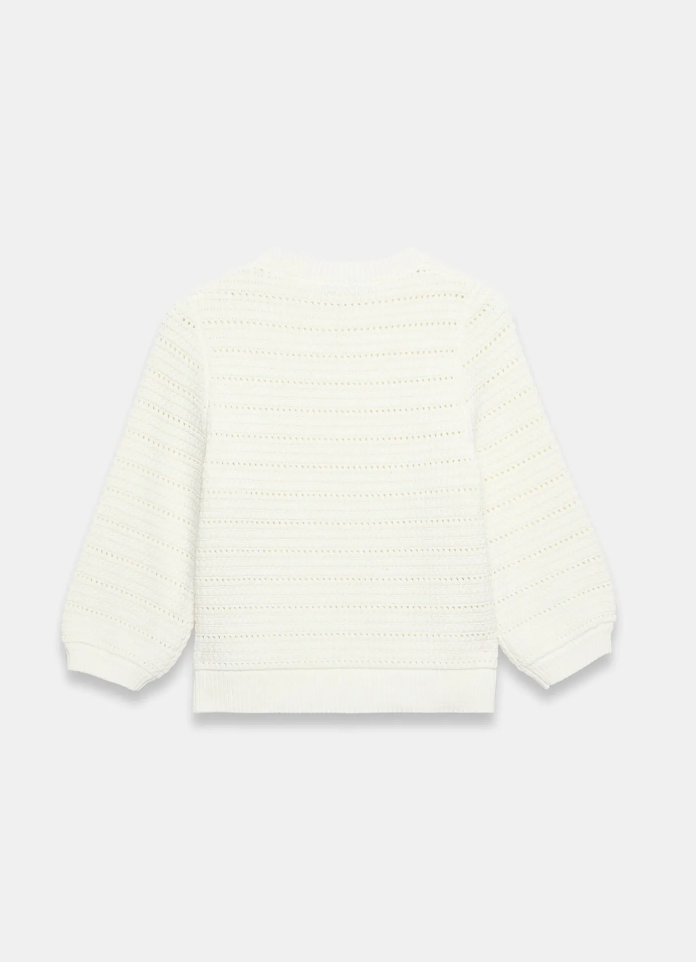 New Cream Cotton Blend Floral Detail Jumper Jumpers|Jumpers & Cardigans