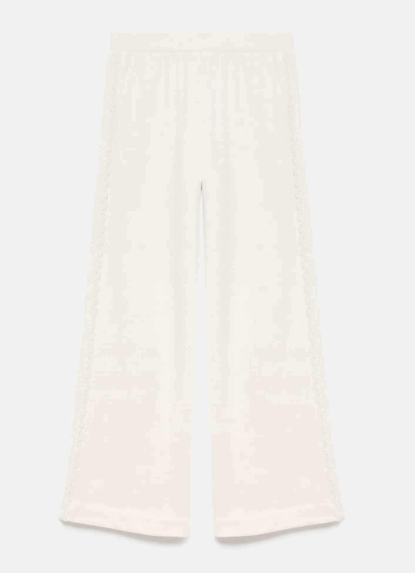 Hot Cotton Blend Lace Trim Joggers Leggings & Joggers|Trousers