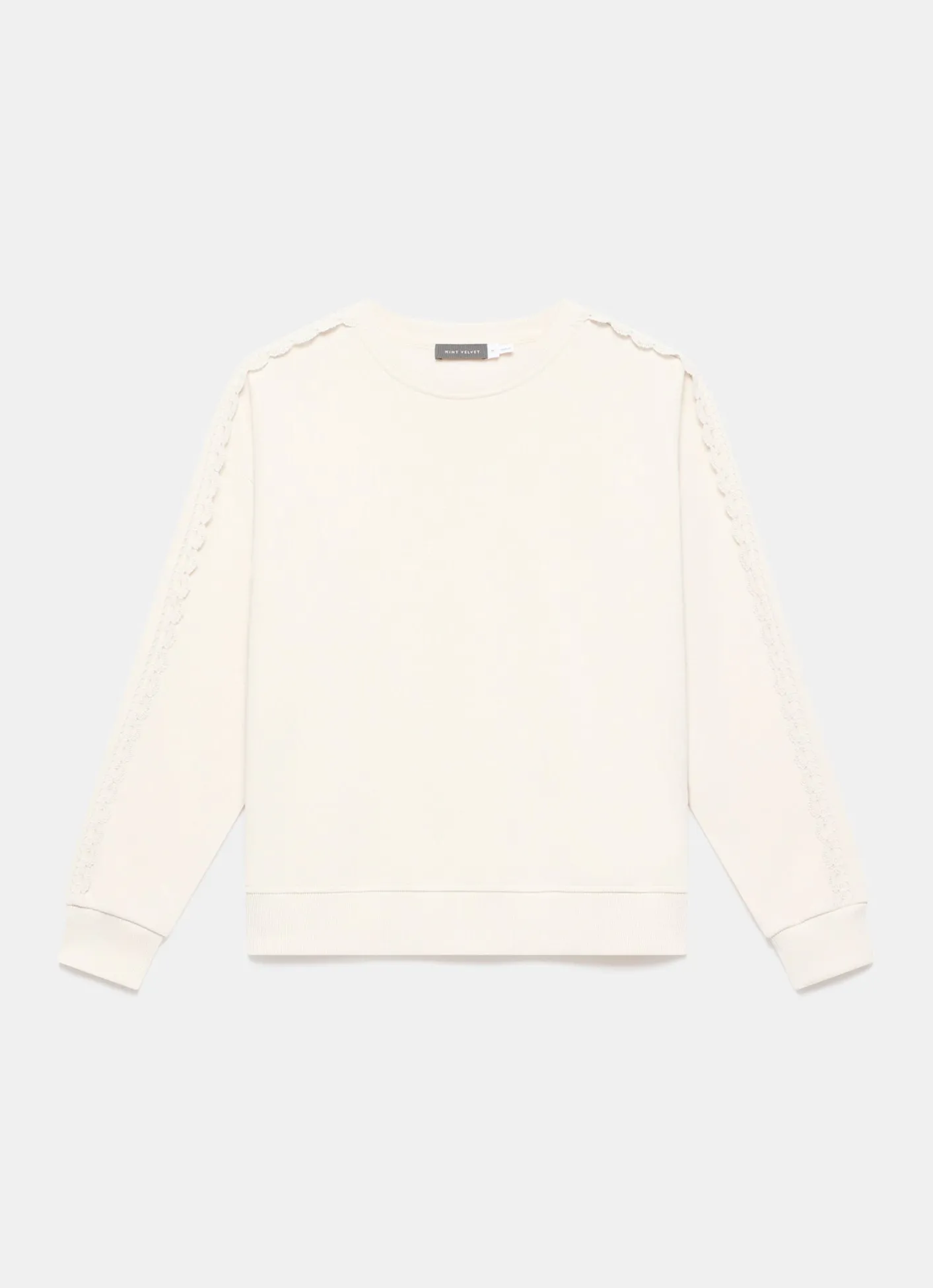 Outlet Cotton Blend Lace Trim Sweatshirt Sweatshirts|Sweatshirts
