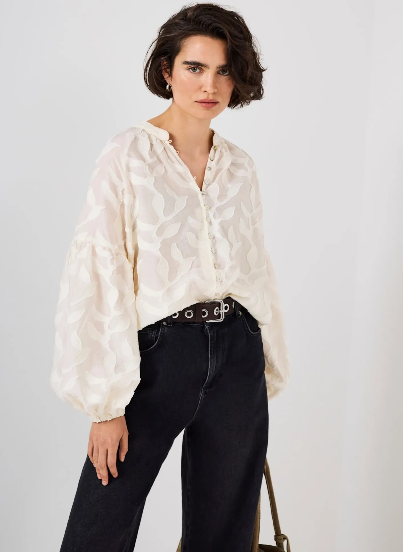 Best Floral Jacquard Blouse Shirts & Blouses