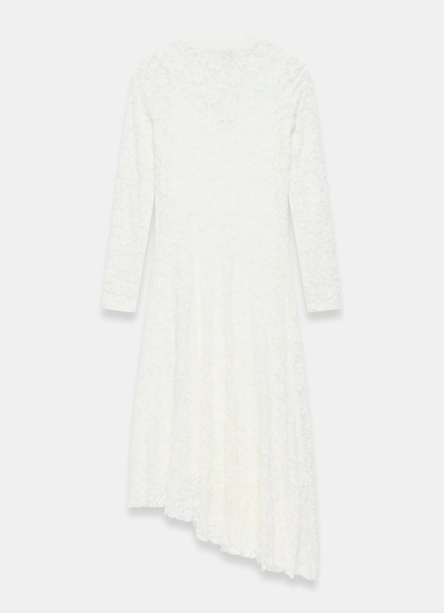 Clearance Cream Lace Full Asymmetric Midi Dress Midi Dresses