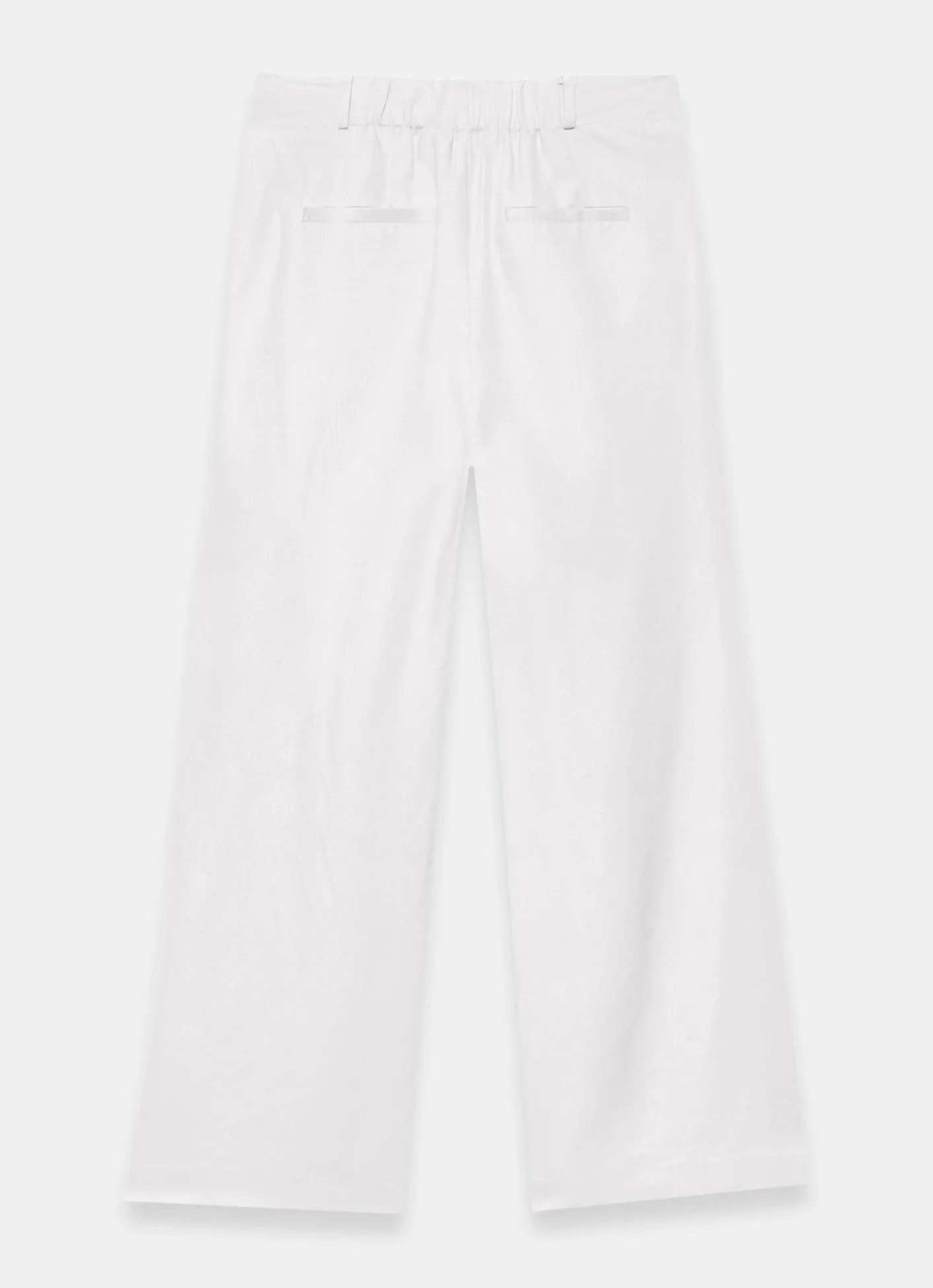 Linen Blend Pleated Wide Leg Trousers Wide Leg Trousers|Trousers