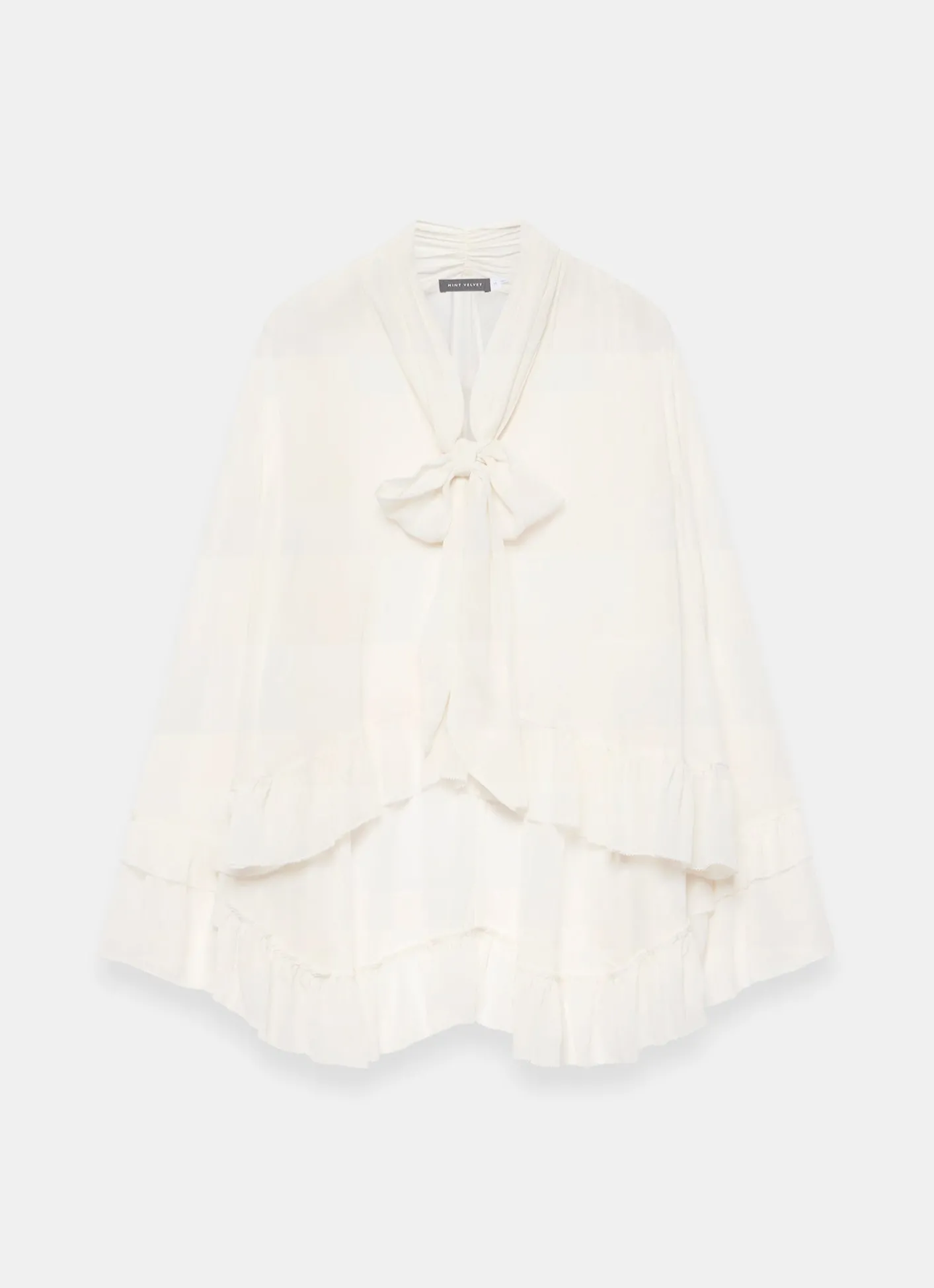 Clearance Cream Ruffle Tie Detail Blouse Shirts & Blouses