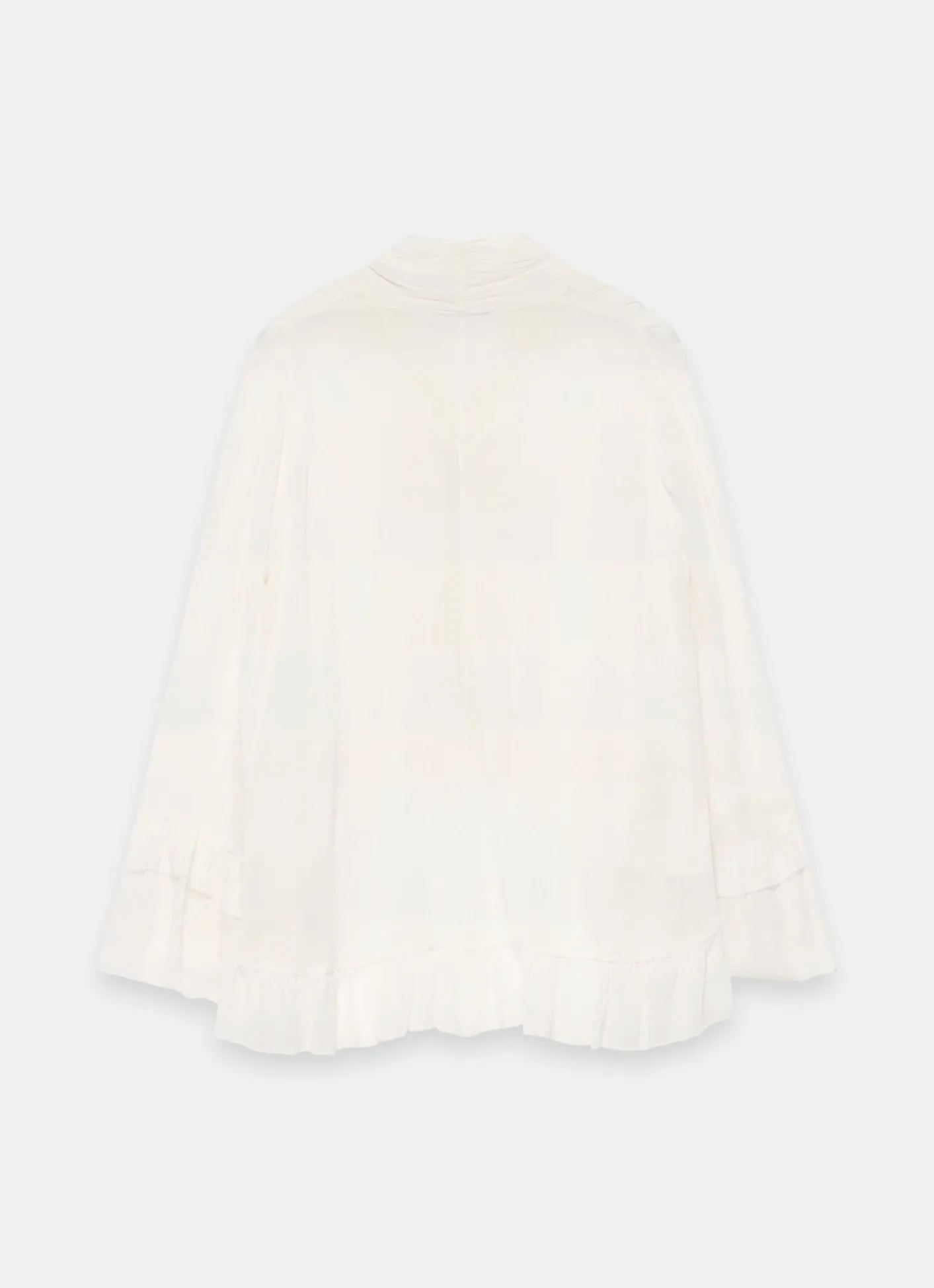 Clearance Cream Ruffle Tie Detail Blouse Shirts & Blouses