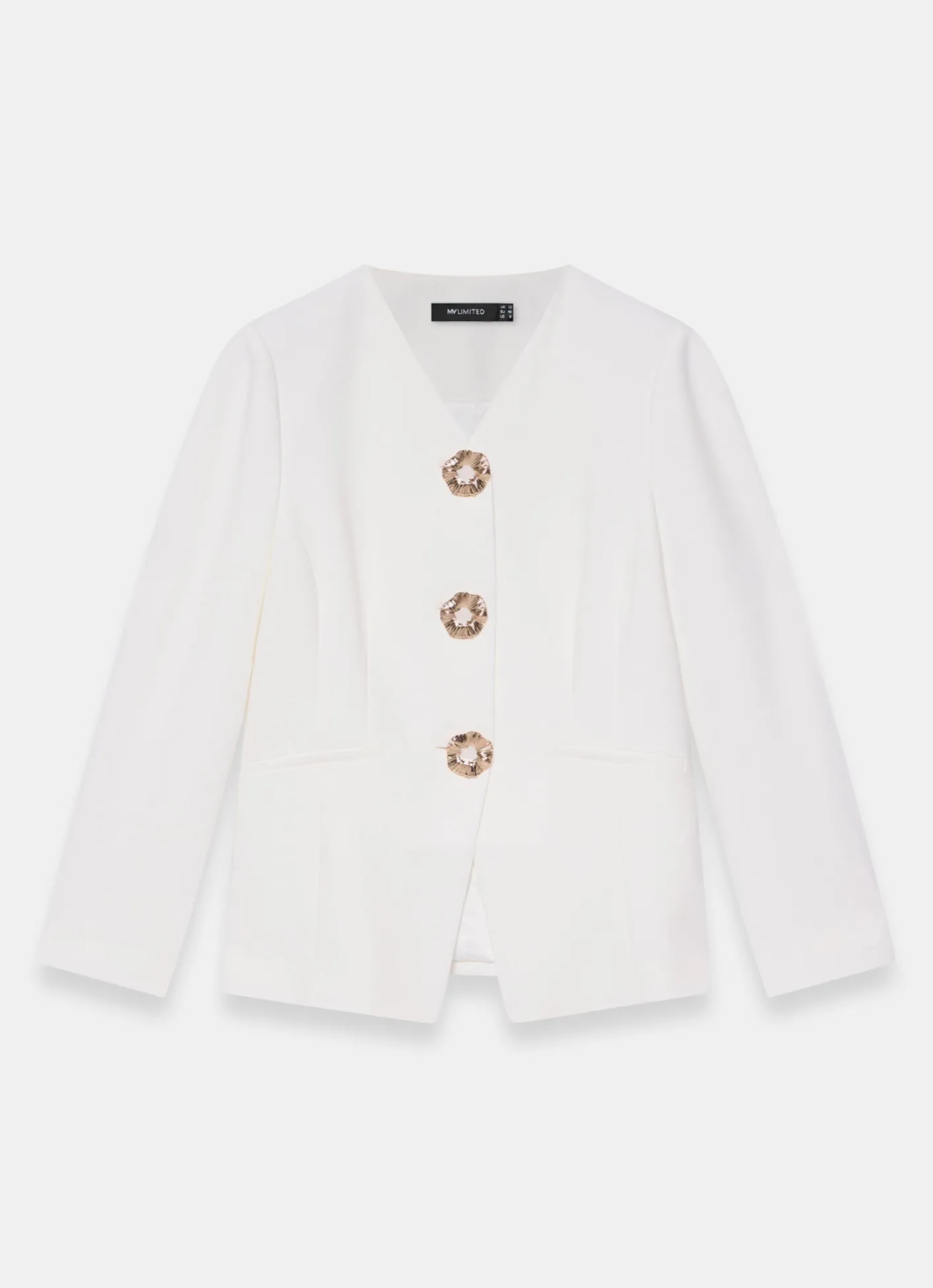 Hot Statement Button Sculpted Jacket Mv Limited|Jackets