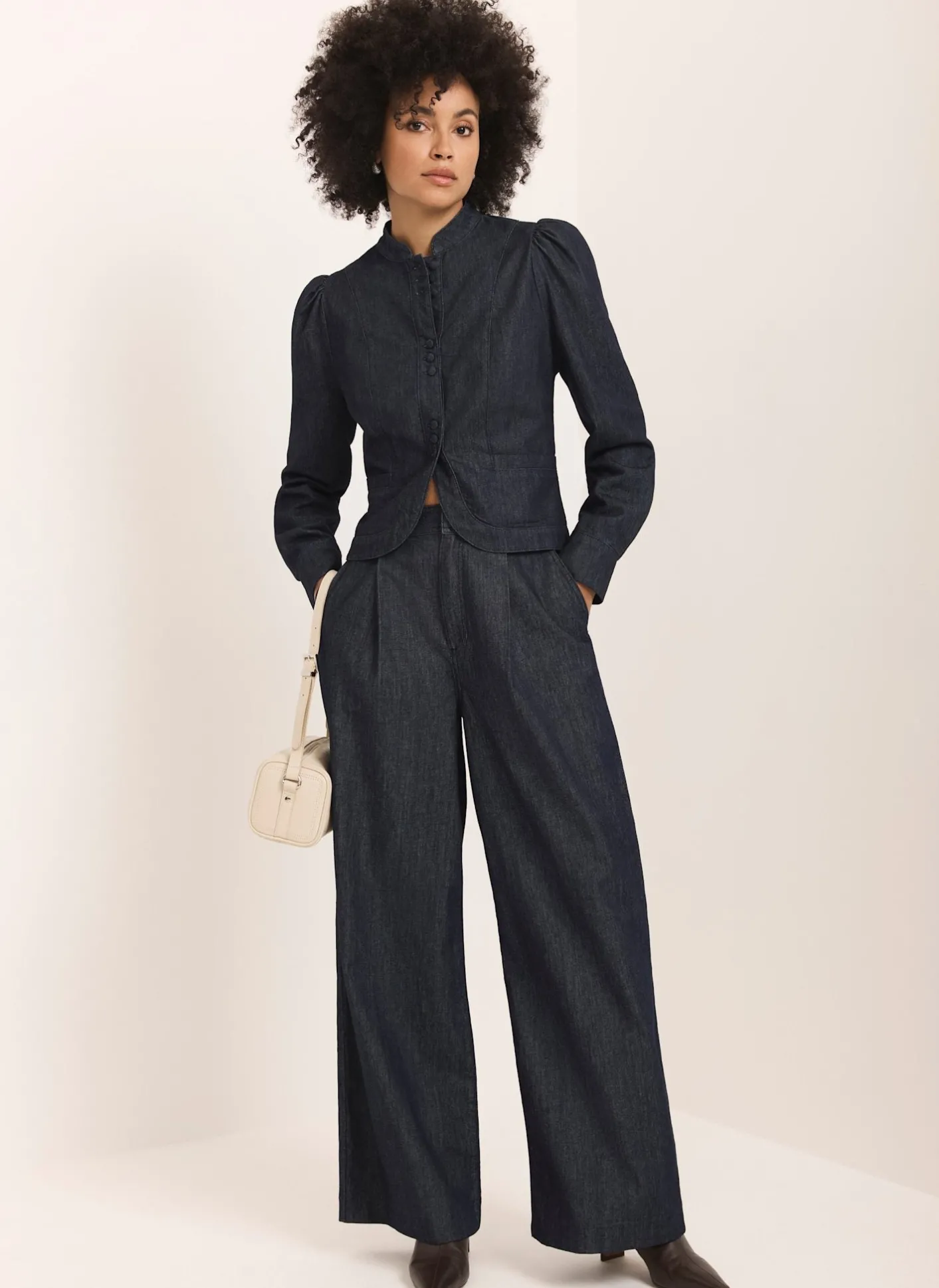 Best Dark Indigo Tailored Wide Jeans Jeans|Wide Leg Jeans