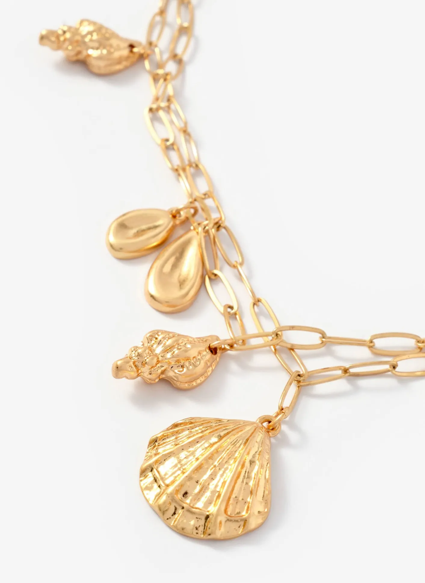 New Tone Double Layered Charm Necklace Jewellery|Jewelry