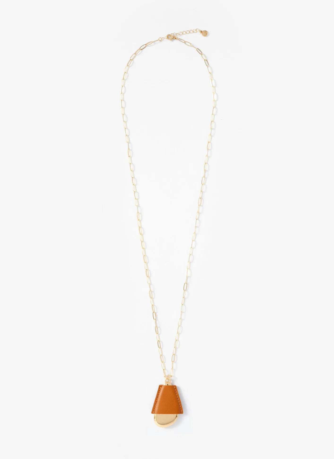 New Tone Faux Leather Cased Pendant Necklace Jewellery|Jewelry