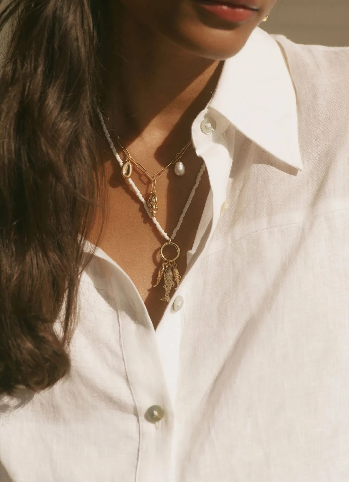 Online Tone Fish Charm Necklace Jewellery|Jewelry