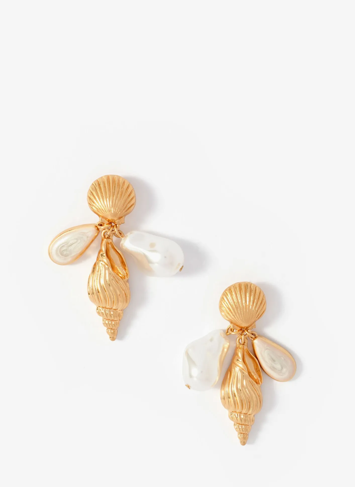 Tone Shell Pearl Drop Earrings Jewellery|Jewelry