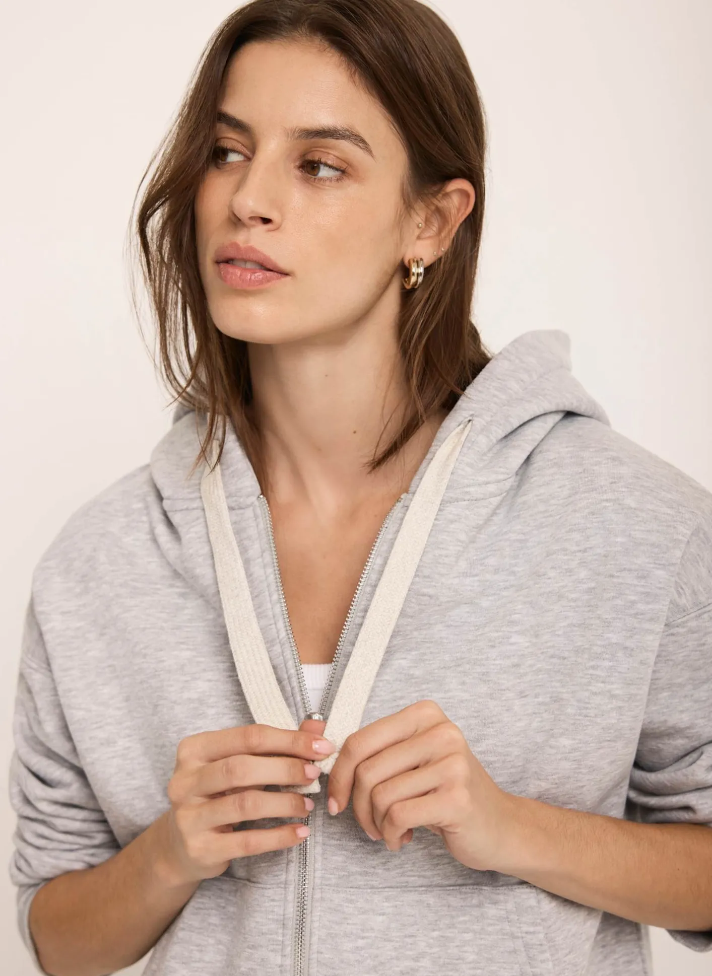 Zip Front Hoodie Sweatshirts|Sweatshirts