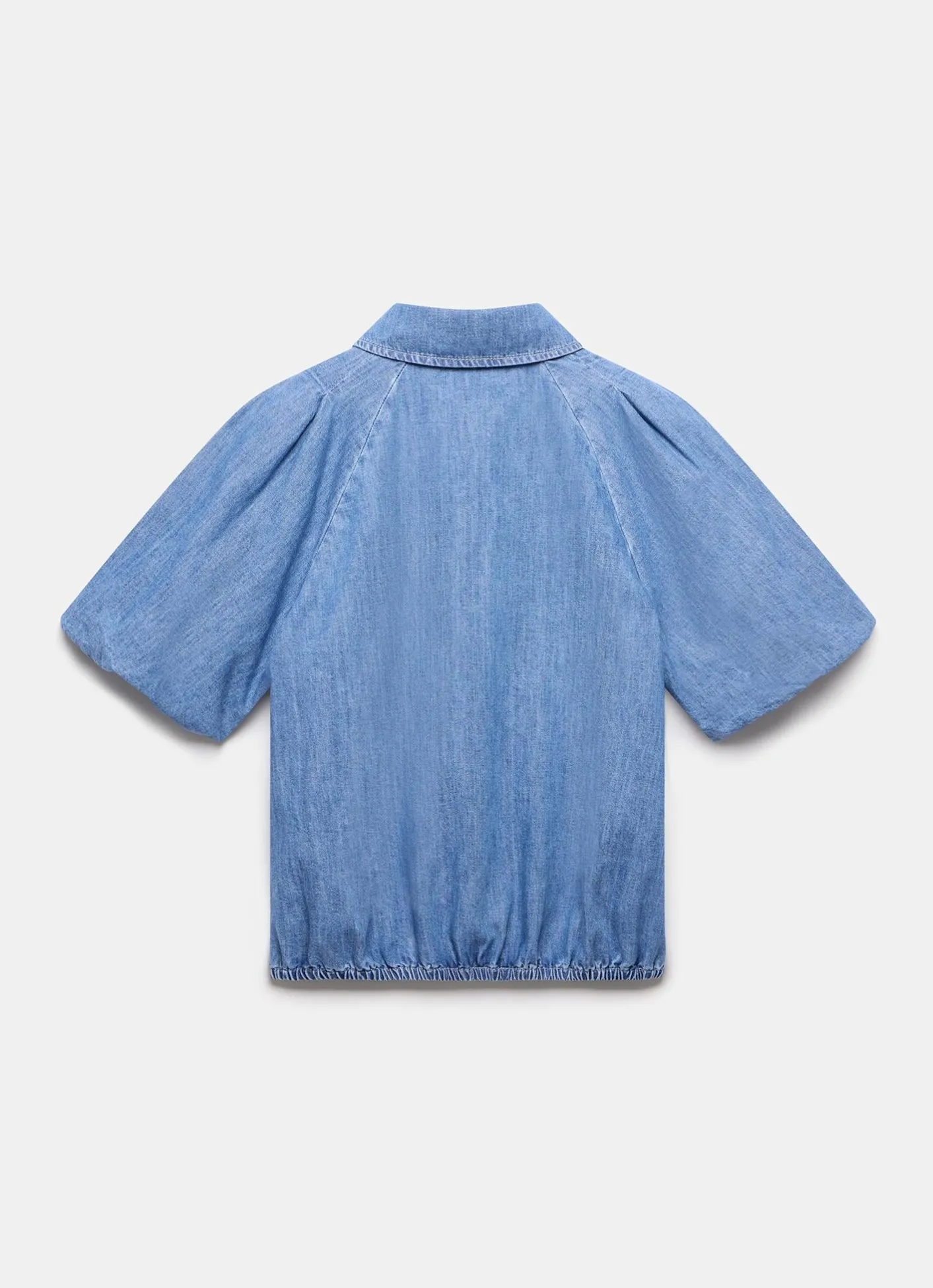 Online Indigo Denim Puff Sleeve Shirt Shirts & Blouses