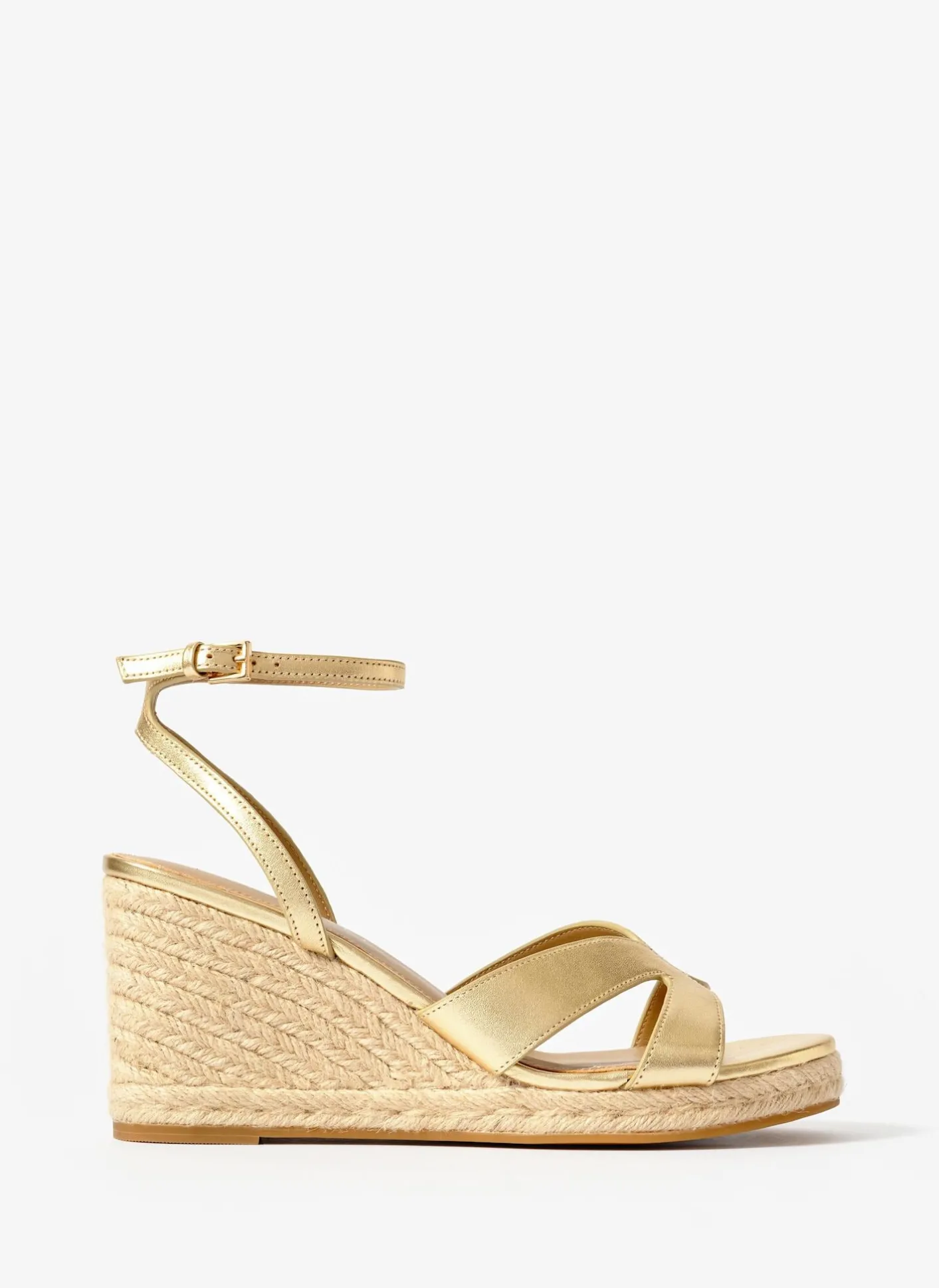 Hot Jase Leather Espadrille Wedges Heels|Heels