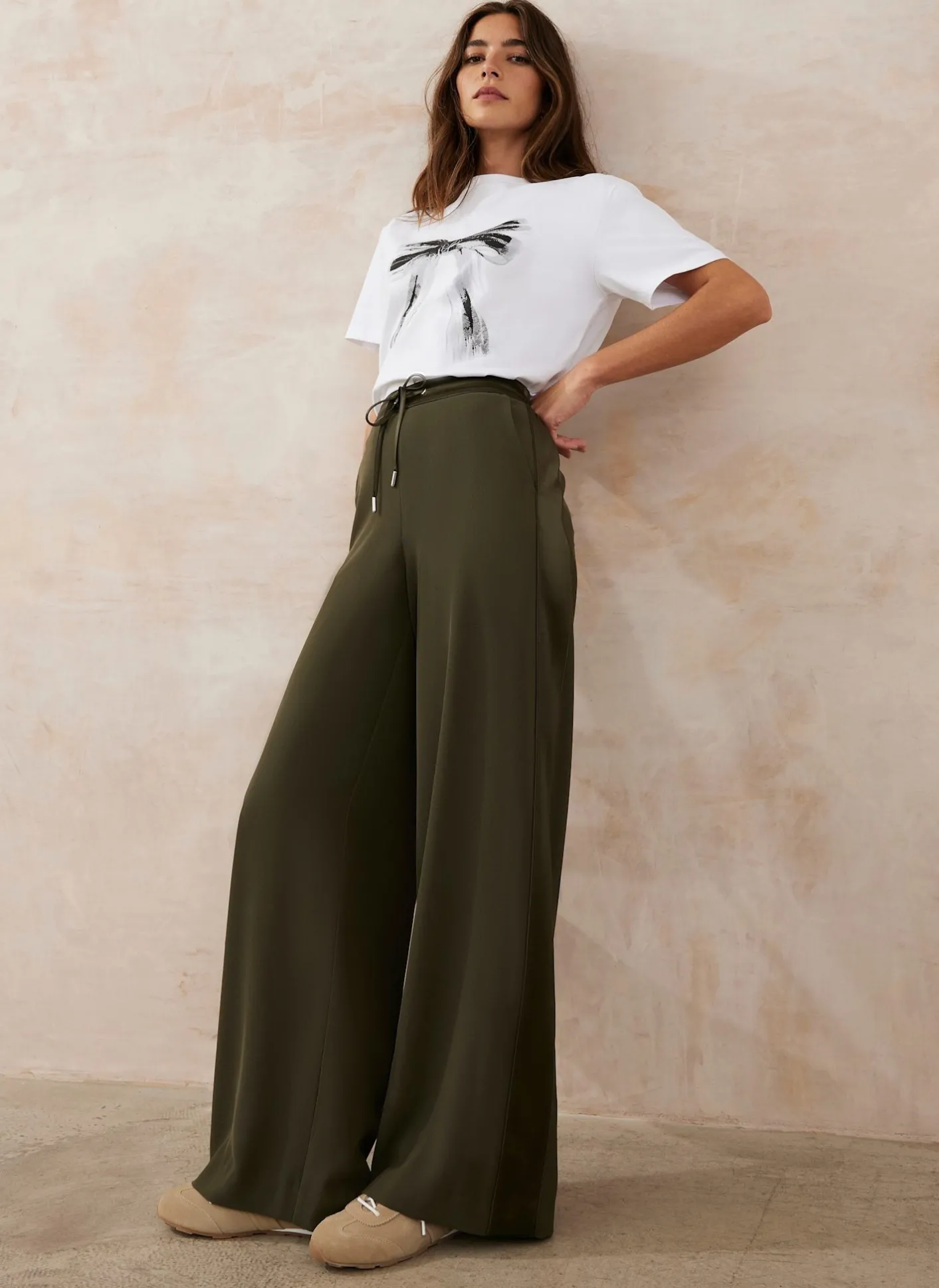 Discount Side Stripe Wide Trousers Wide Leg Trousers|Trousers