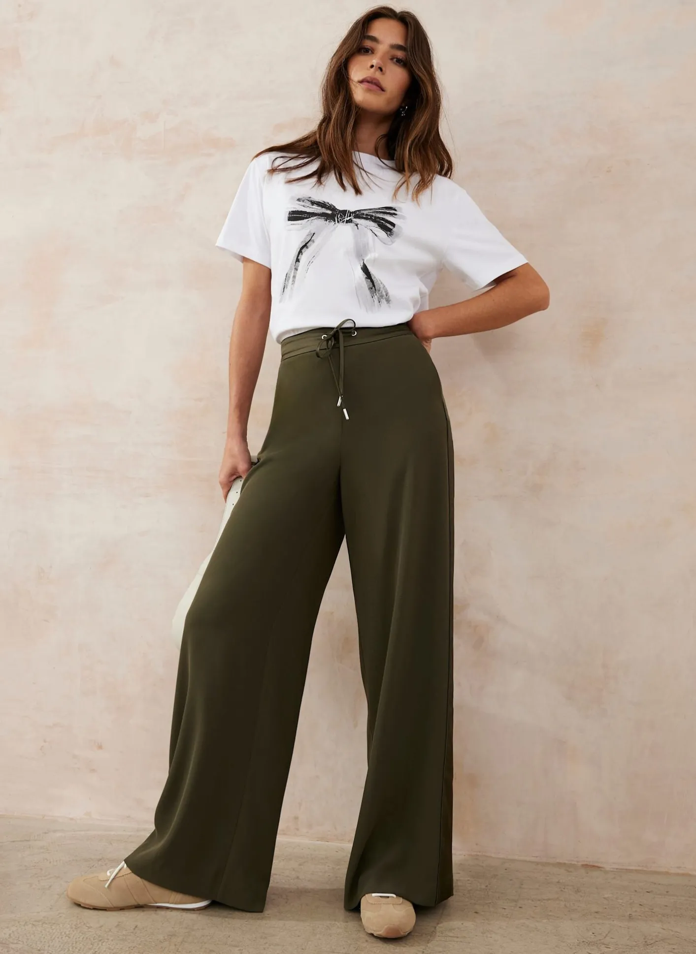 Discount Side Stripe Wide Trousers Wide Leg Trousers|Trousers