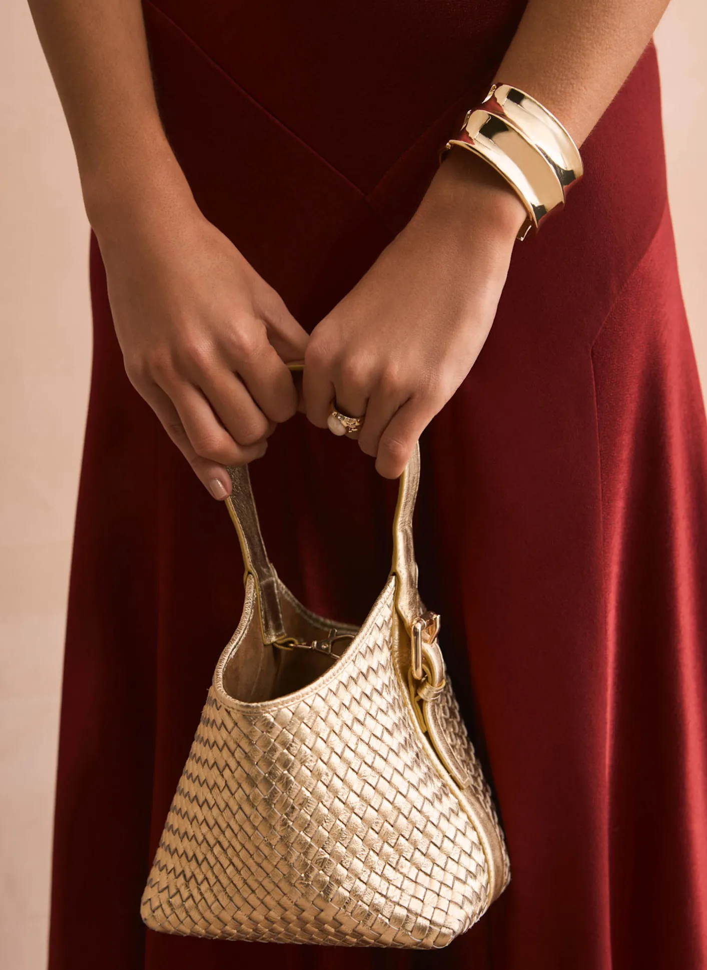 New Lola Leather Woven Bucket Bag Mv Limited|Bags