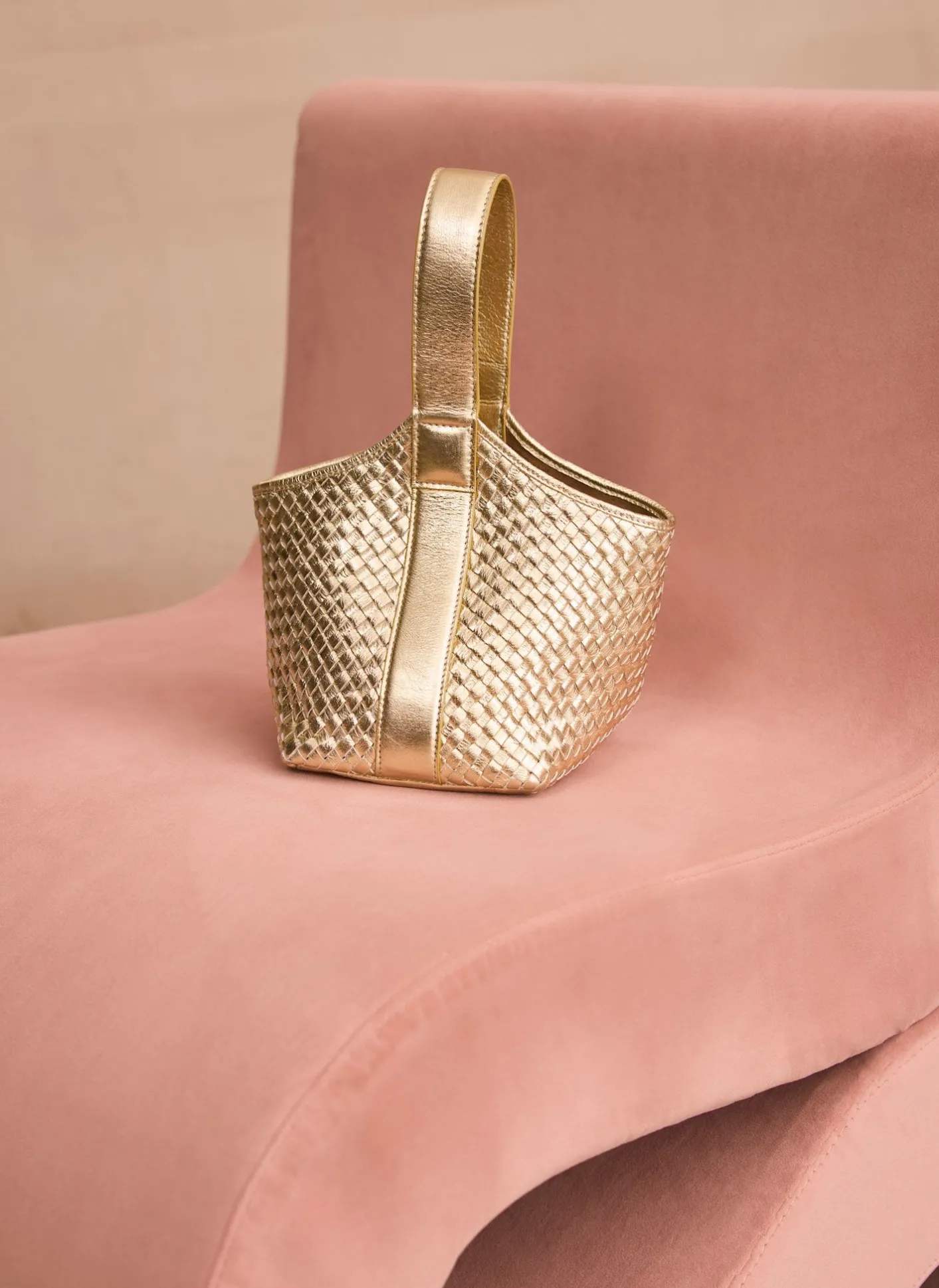 New Lola Leather Woven Bucket Bag Mv Limited|Bags