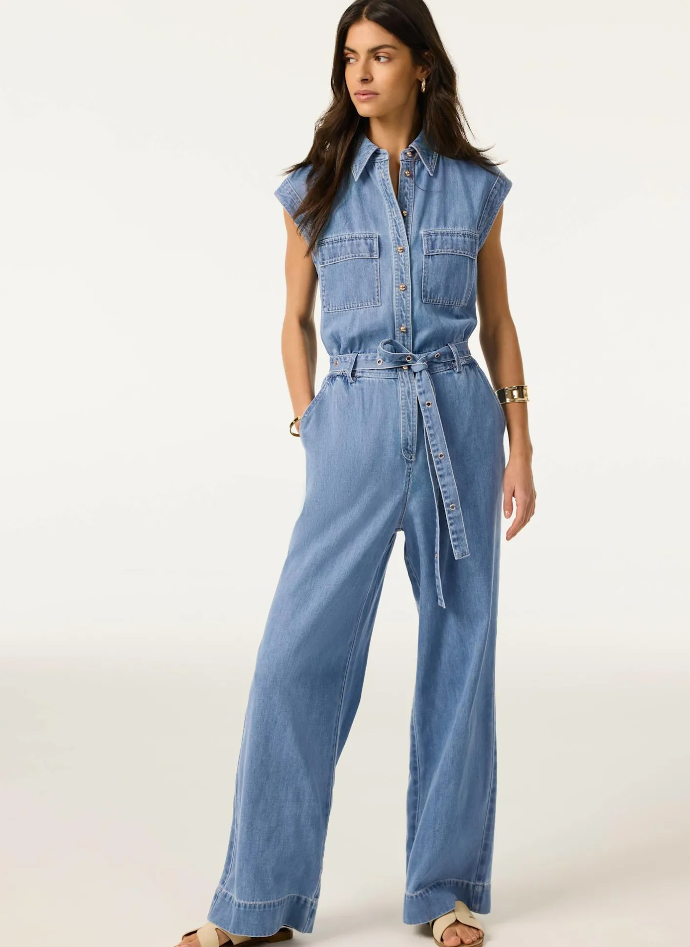 Online Mid Indigo Denim Jumpsuit Jumpsuits