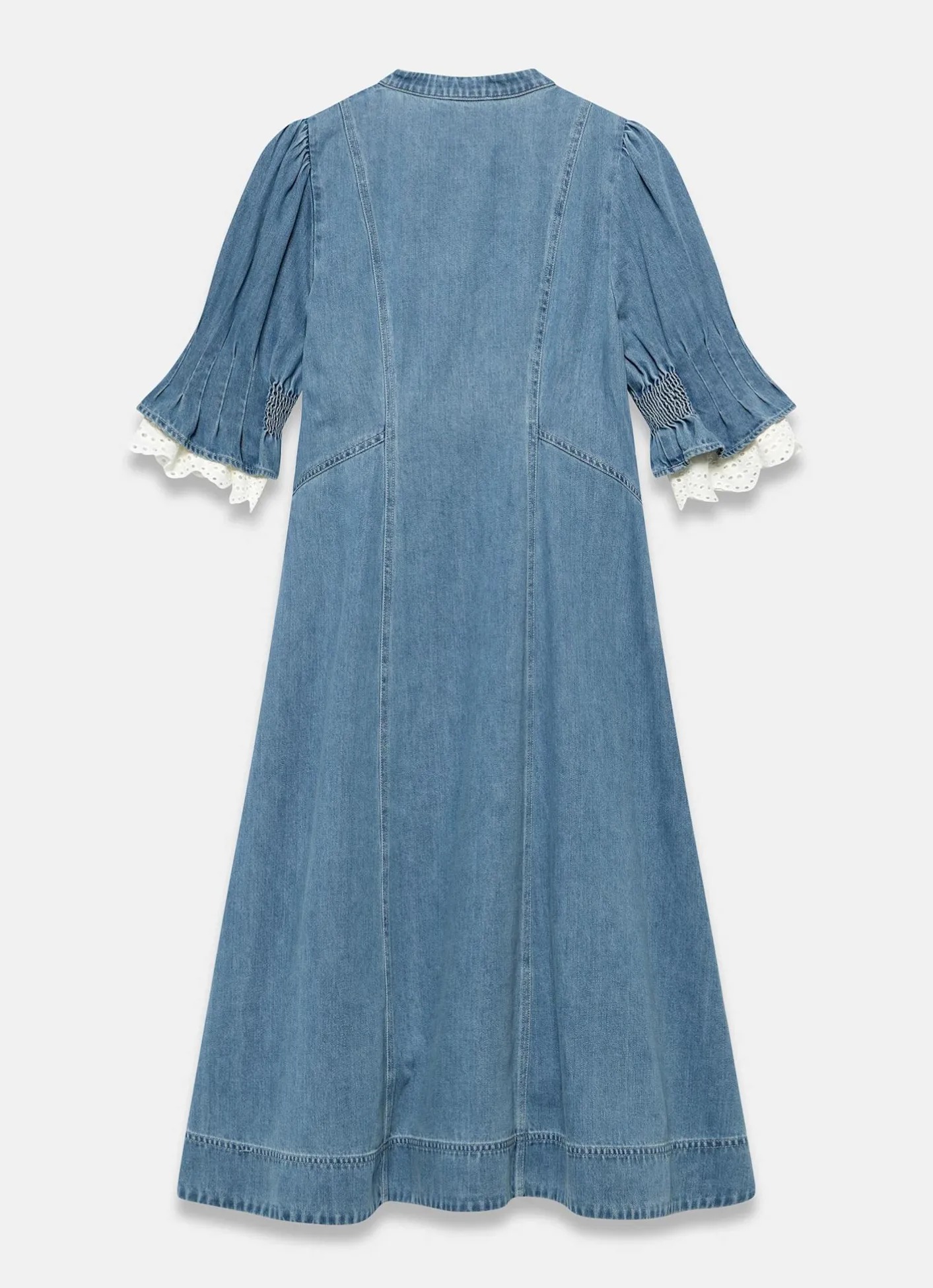 Hot Mid Indigo Denim Midi Dress Midi Dresses|Denim Dresses